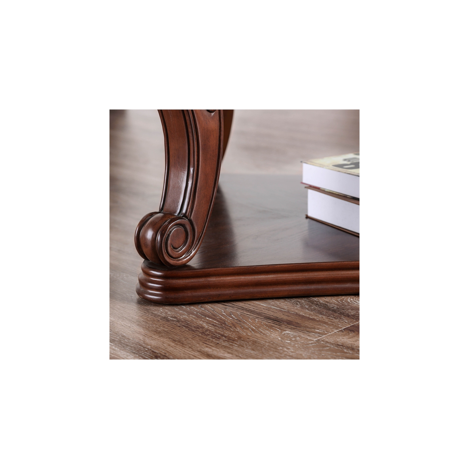 Bowery Hill Traditional Wood Open Shelf End Table in Dark Oak