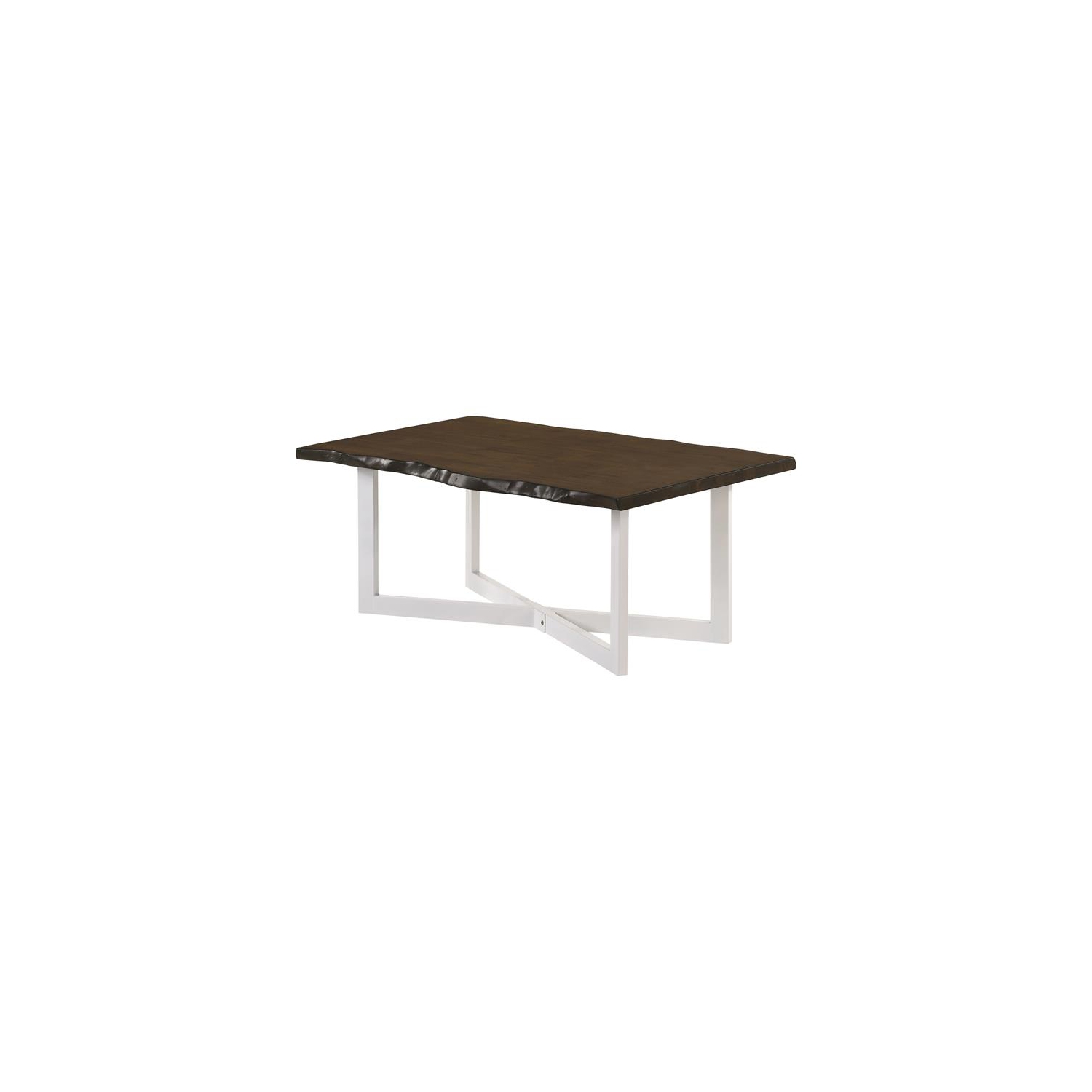 Furniture of America Baletto Contemporary Wood Coffee Table in Oak and White