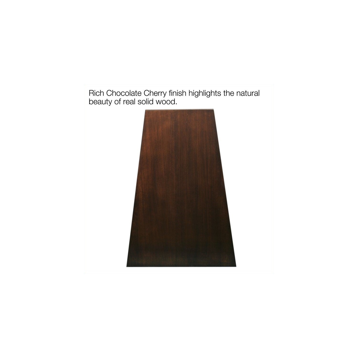 Bowery Hill Solid Wood Wedge Table in Chocolate Cherry