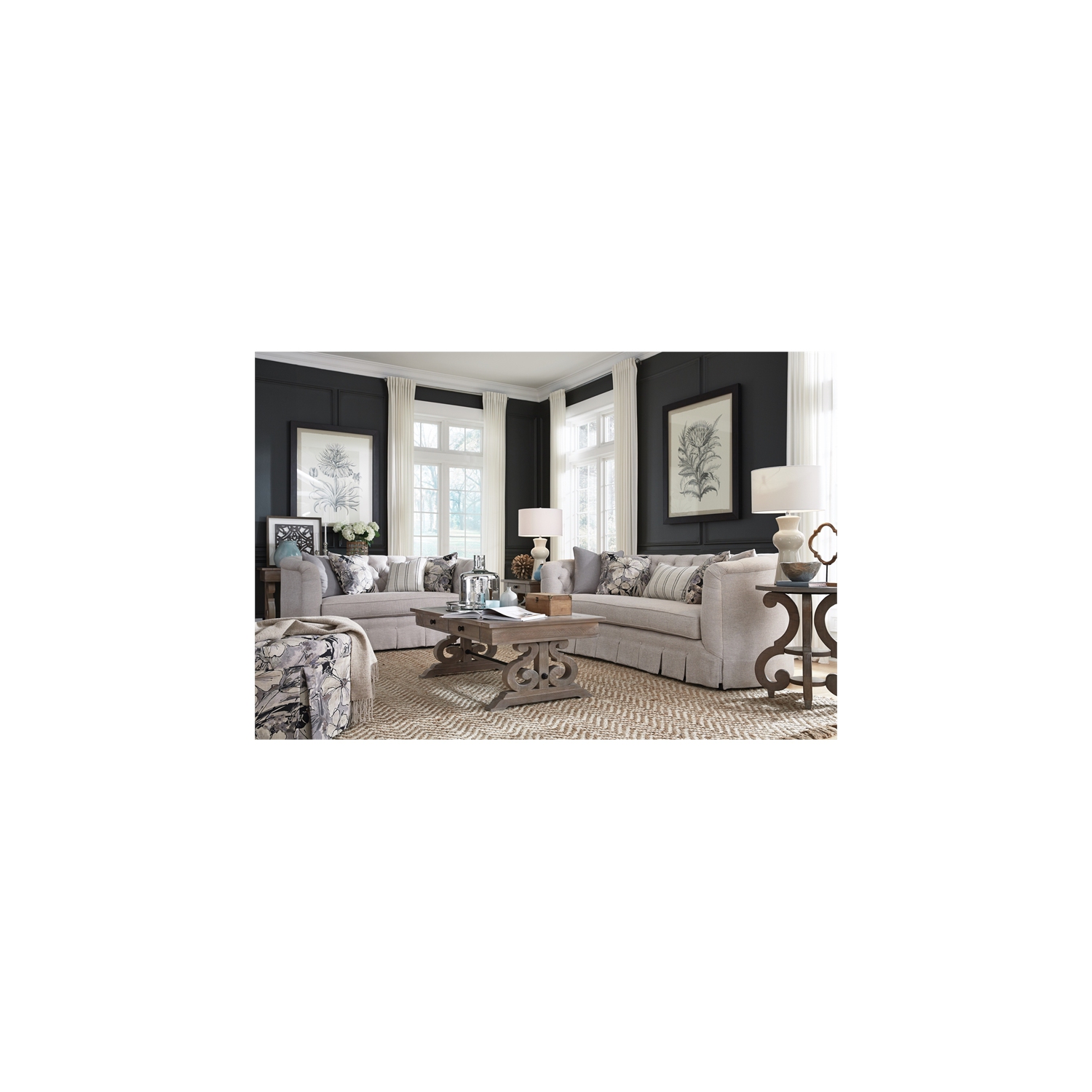 Beaumont Lane Park Rectangular Cocktail Table in Gray