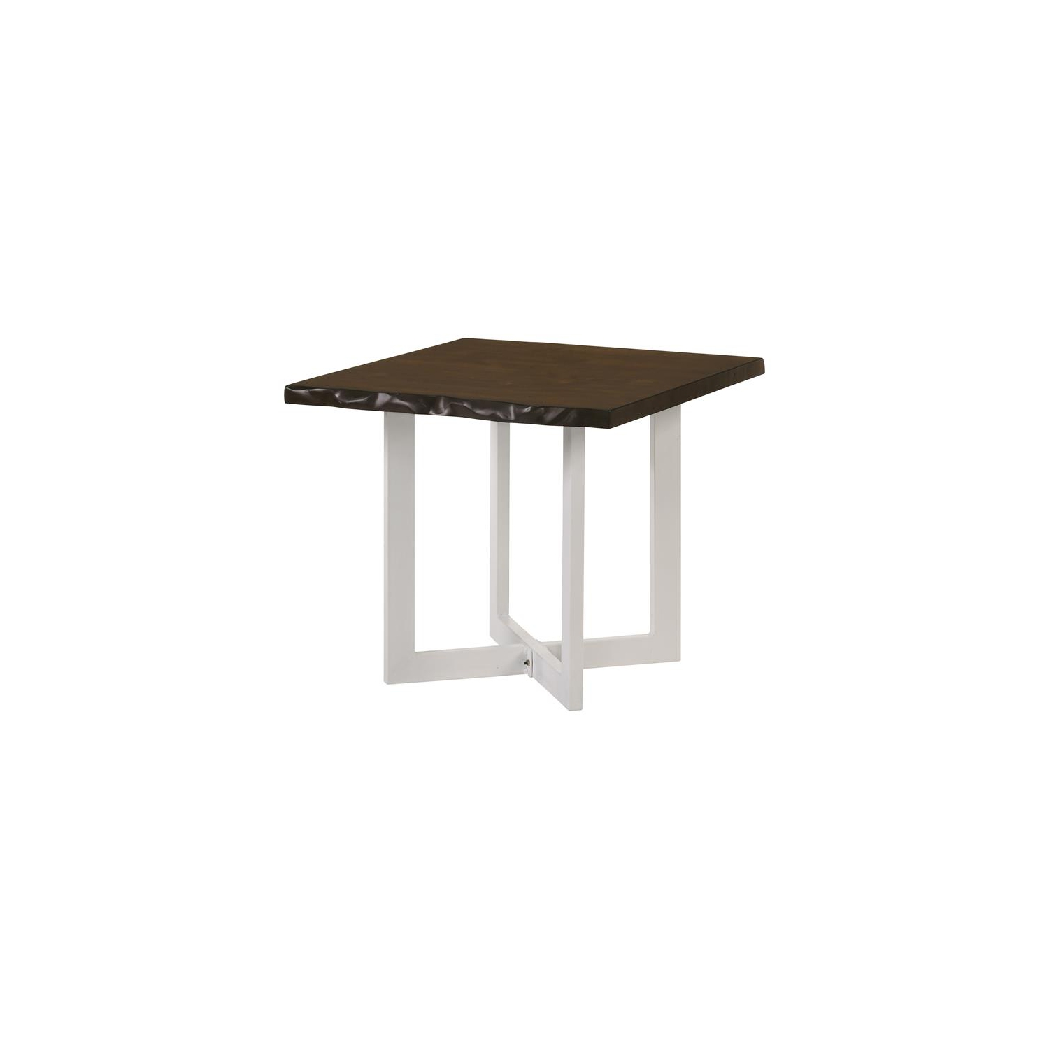 Furniture of America Baletto Contemporary Wood End Table in Oak and White