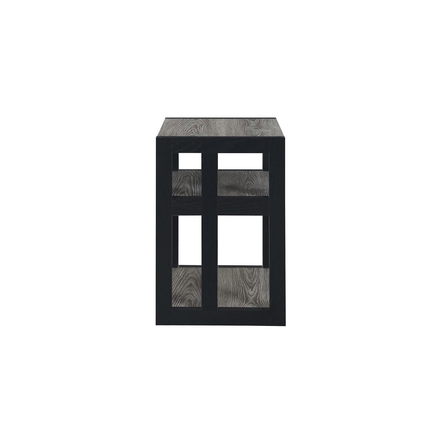 Convenience Concepts Monterey Three-Tier End Table in Gray Wood Finish