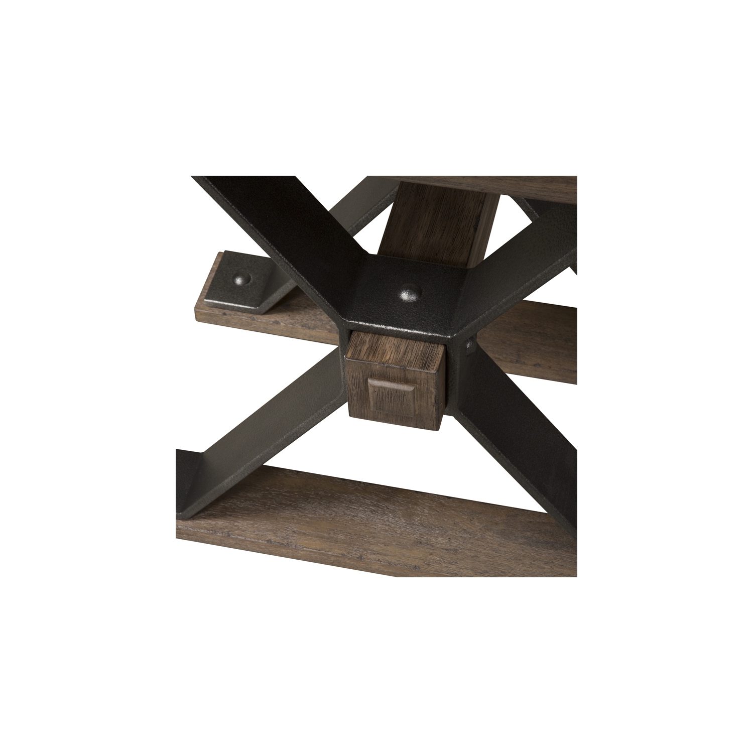 Pemberly Row Industrial Wood Chair Side Table in Brown