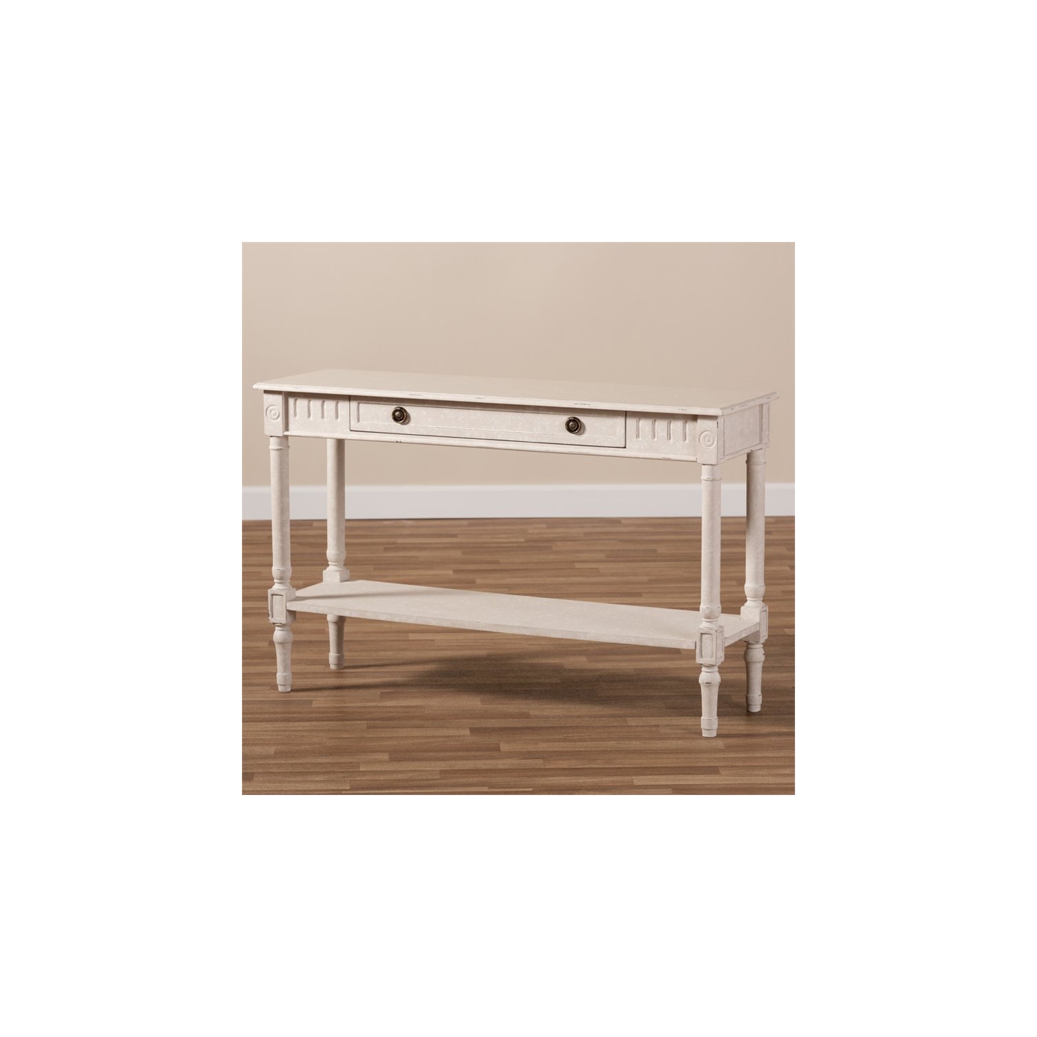 Bowery Hill 47" Console Table in Whitewashed