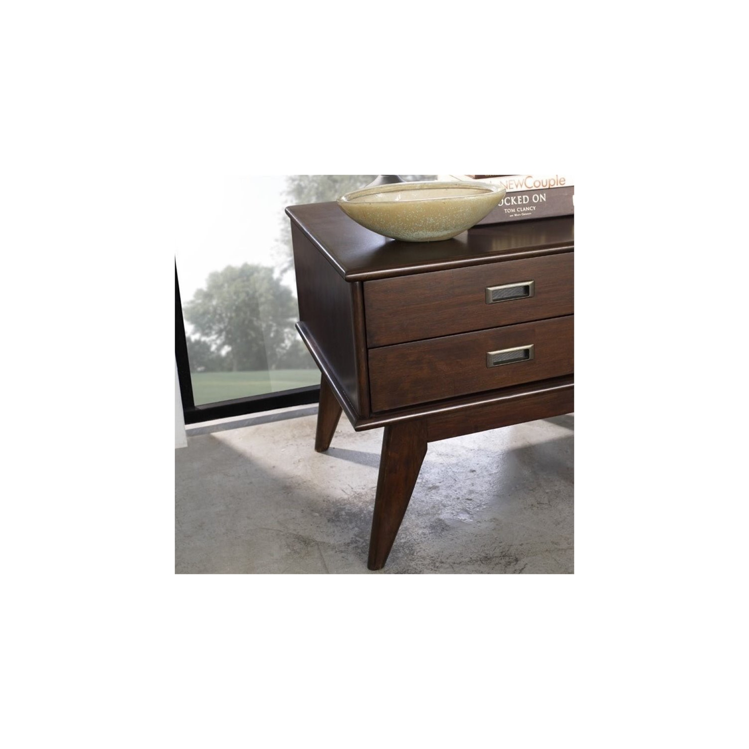 Atlin Designs End Table in Auburn Brown