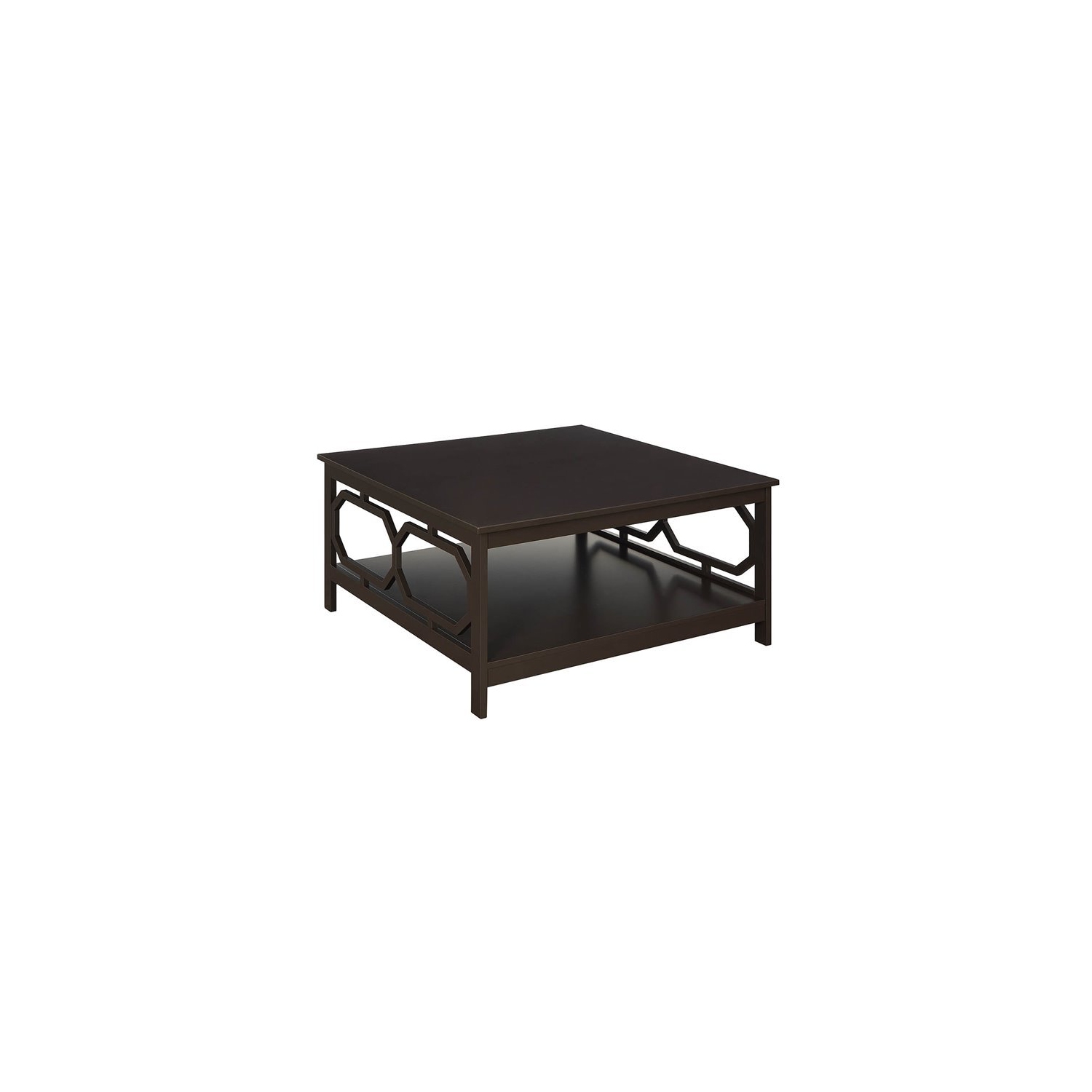 Pemberly Row Square 36" Coffee Table in Espresso Wood Finish