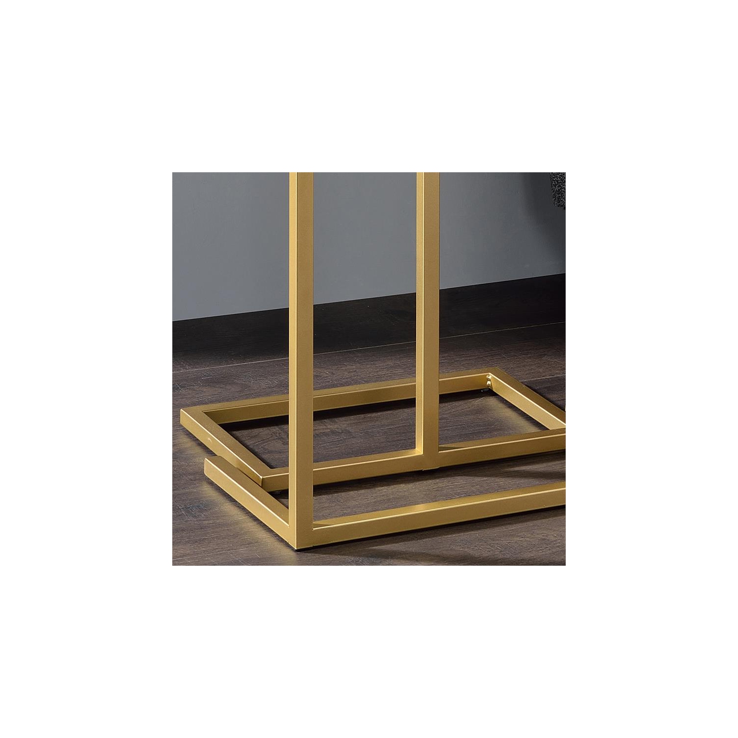 Furniture of America Gorvaire Contemporary Metal 2-Piece Nesting Table in Black