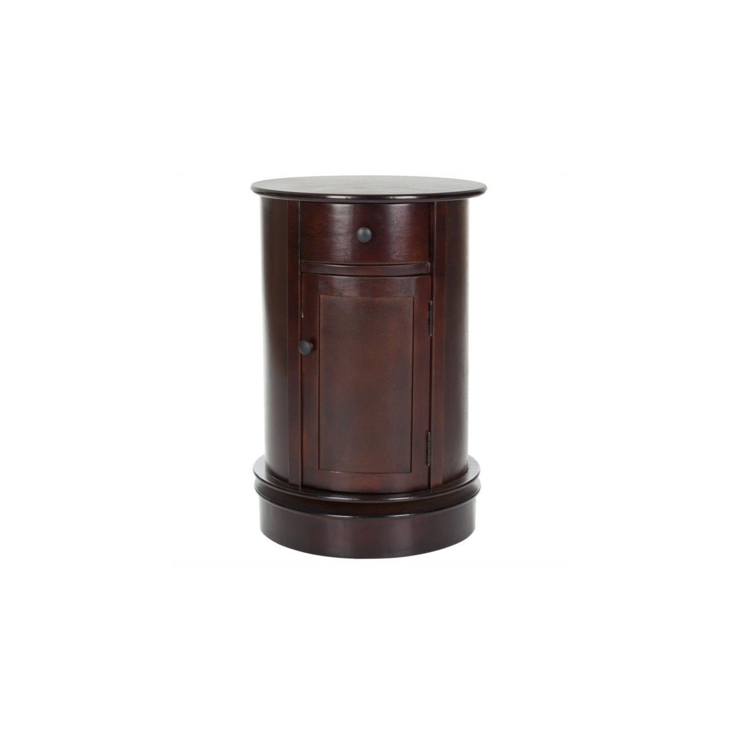 Hawthorne Collection Wood Oval Cabinet in Dark Cherry