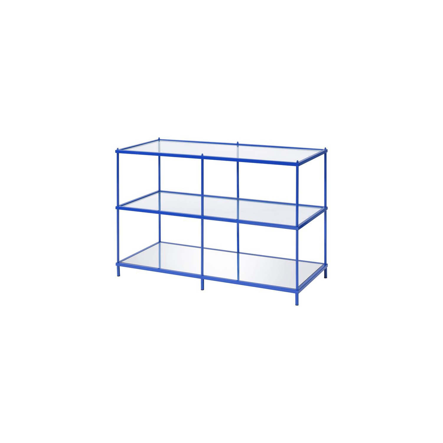 Furniture of America Mendry Metal 2-Shelf Console Table in Blue