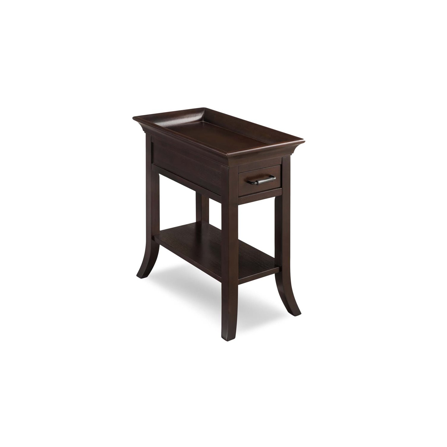 Bowery Hill Tray Edge End Table in Chocolate Cherry