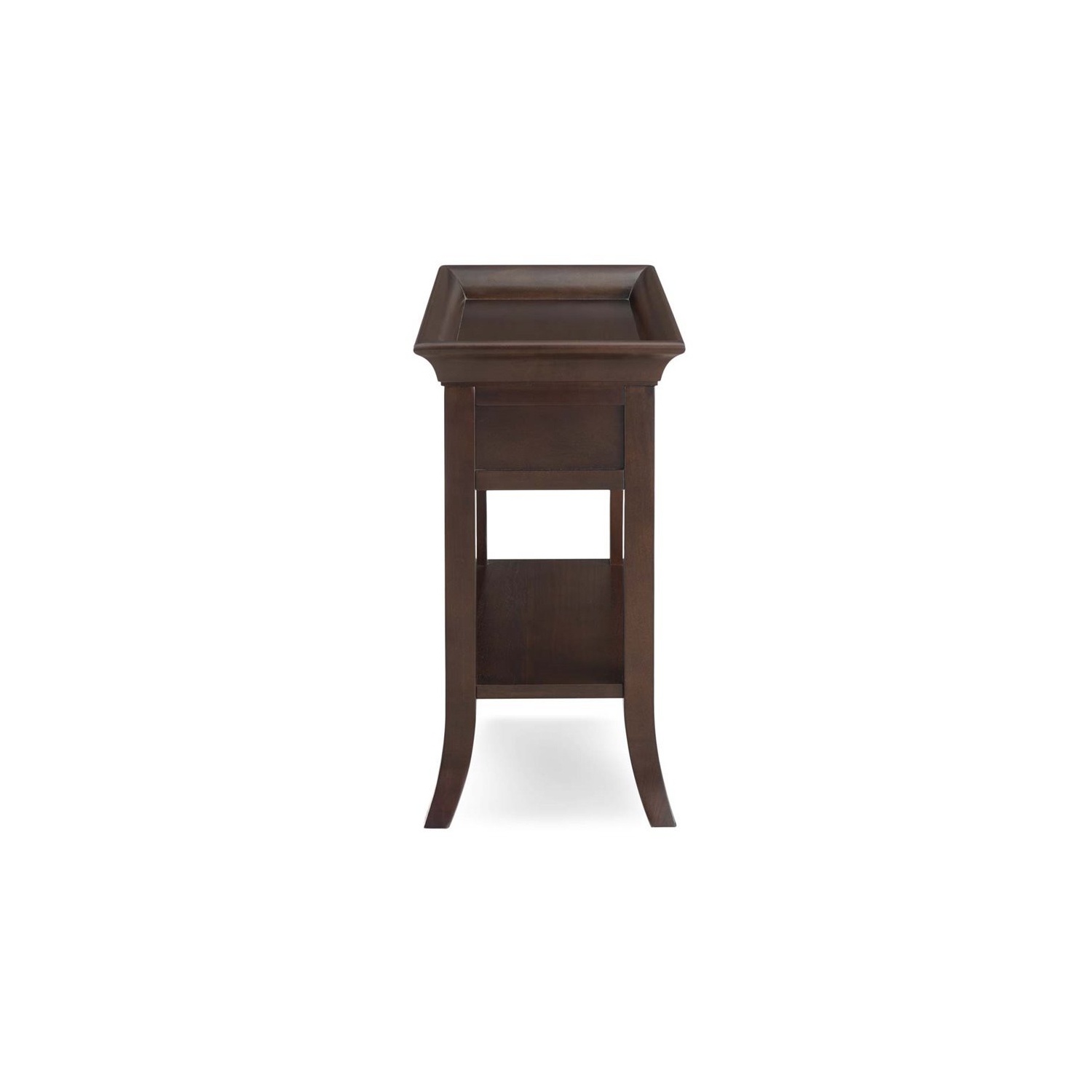 Bowery Hill Tray Edge End Table in Chocolate Cherry