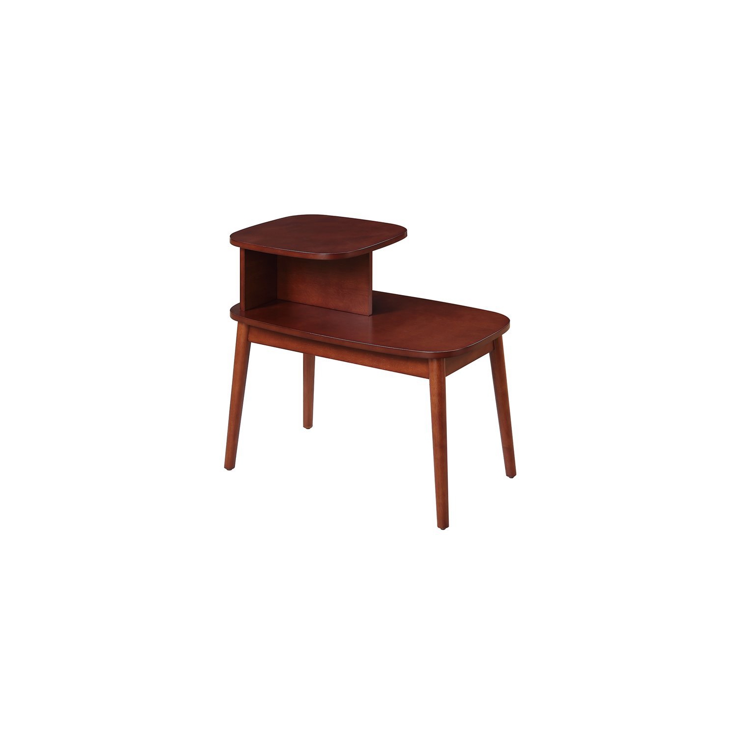 Convenience Concepts Maxwell Mid-Century End Table in Mahogany Wood Finish