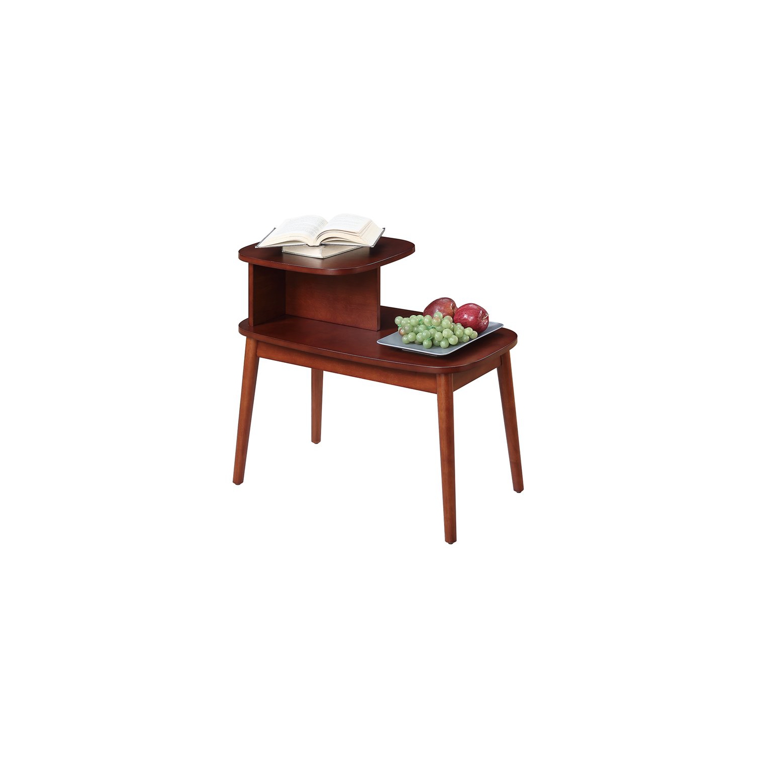 Convenience Concepts Maxwell Mid-Century End Table in Mahogany Wood Finish