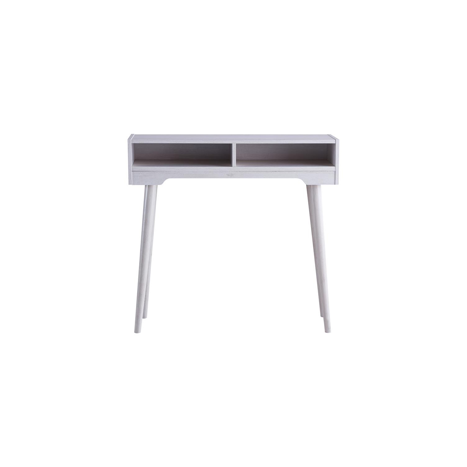 Furniture of America Keller Modern Wood 2-Shelf Console Table in White