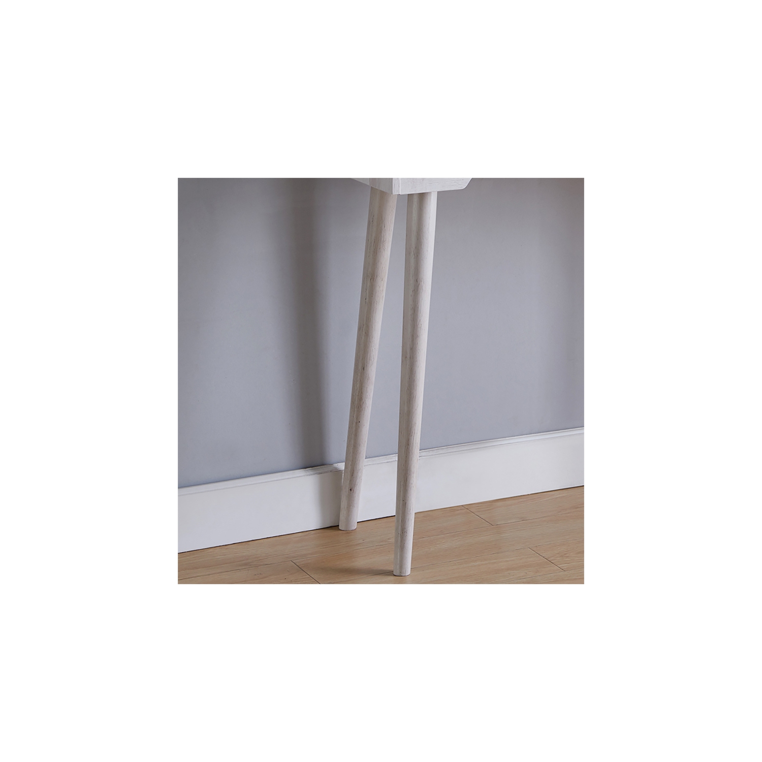 Furniture of America Keller Modern Wood 2-Shelf Console Table in White