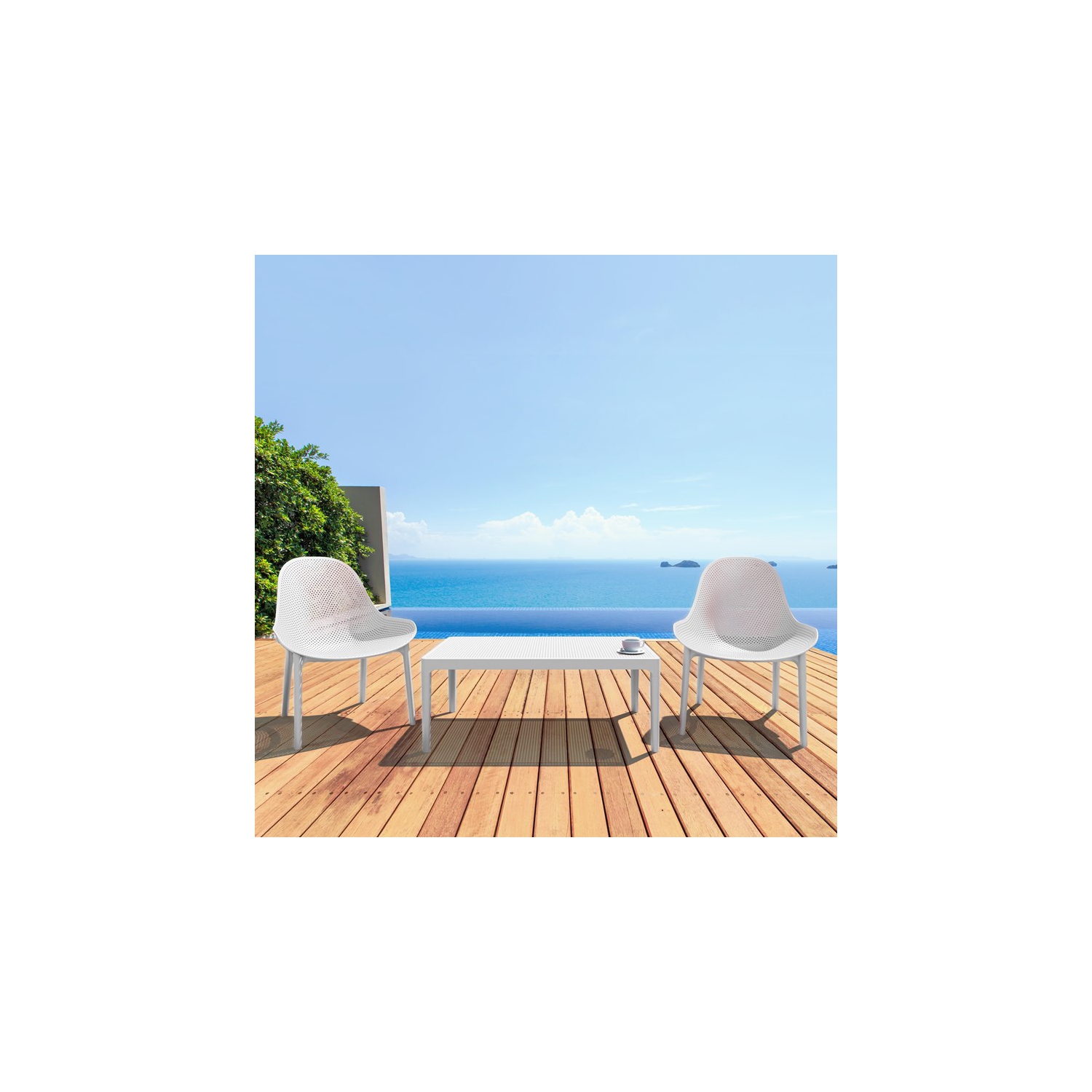 Compamia Sky Patio Chair in White