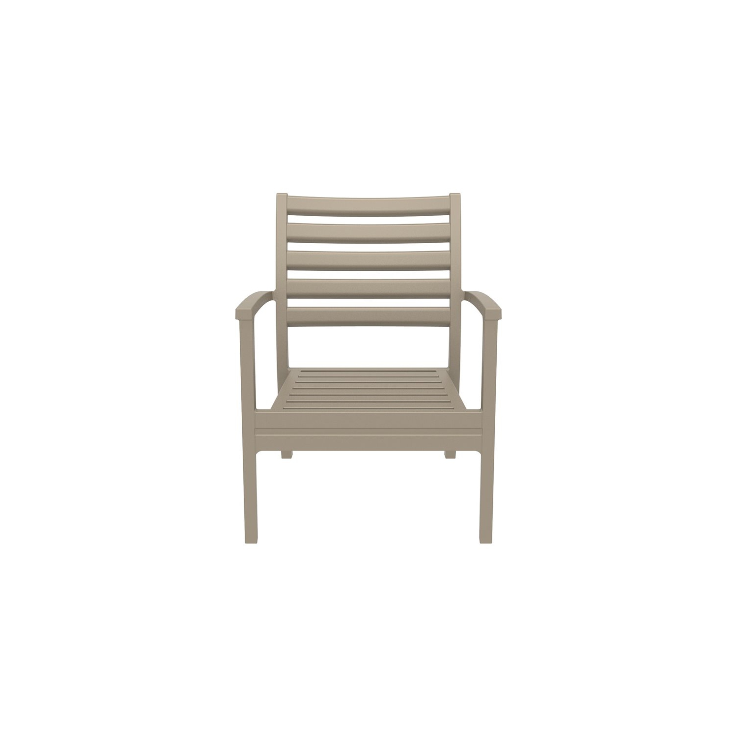 Compamia Artemis XL Club Chair in Taupe with Acrylic Fabric Black Cushions