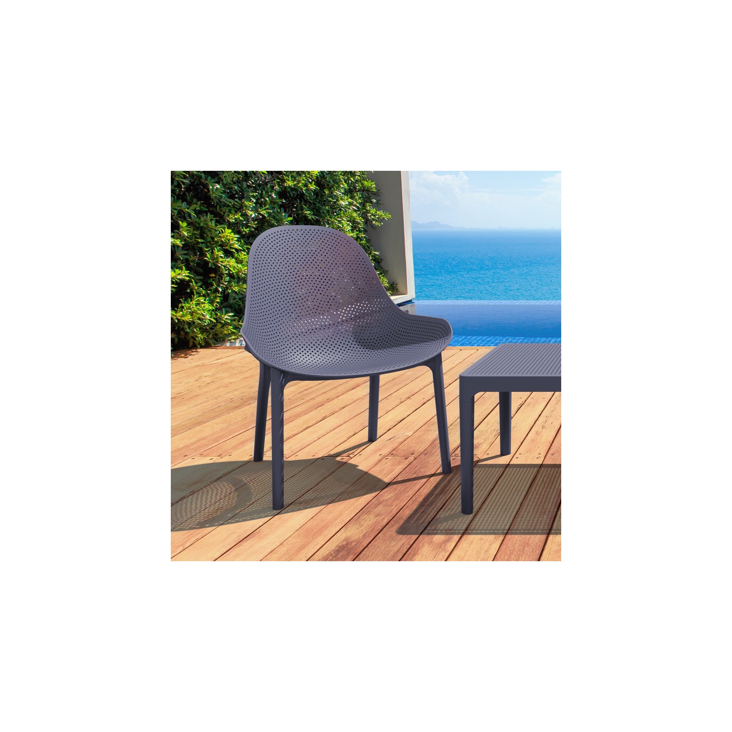 Compamia Sky Patio Chair in Dark Gray
