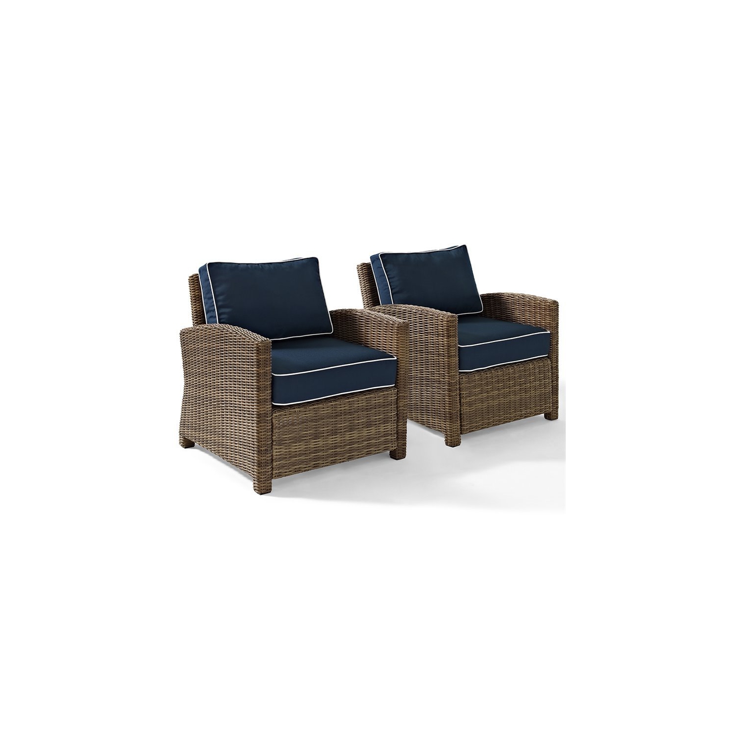 Pemberly Row 2 Piece Outdoor Wicker Seating Set