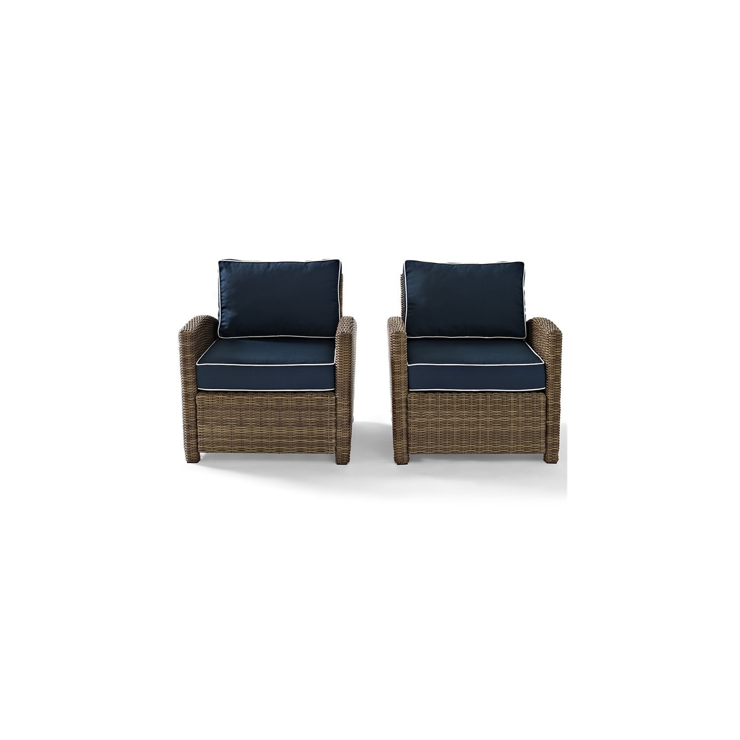 Pemberly Row 2 Piece Outdoor Wicker Seating Set