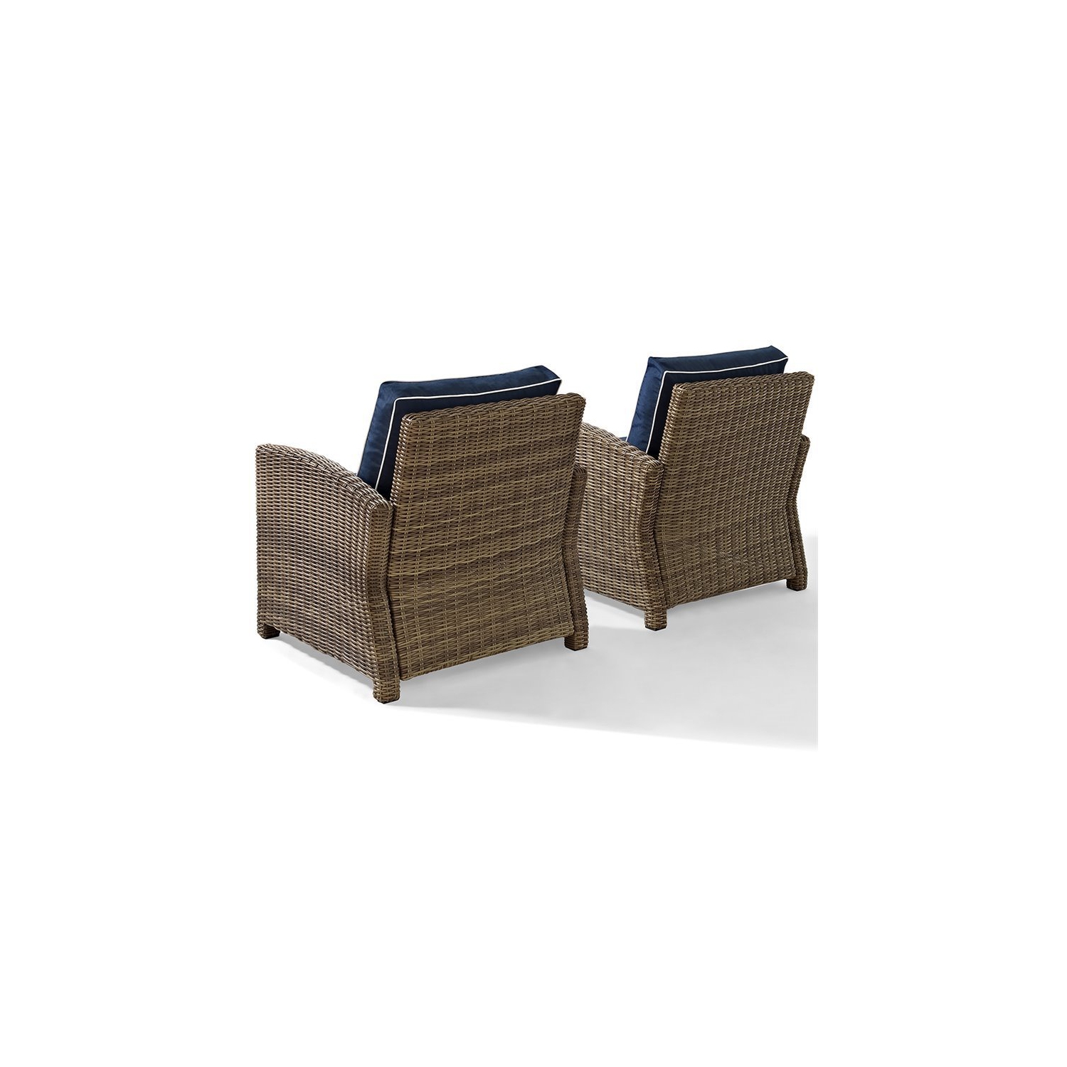 Pemberly Row 2 Piece Outdoor Wicker Seating Set