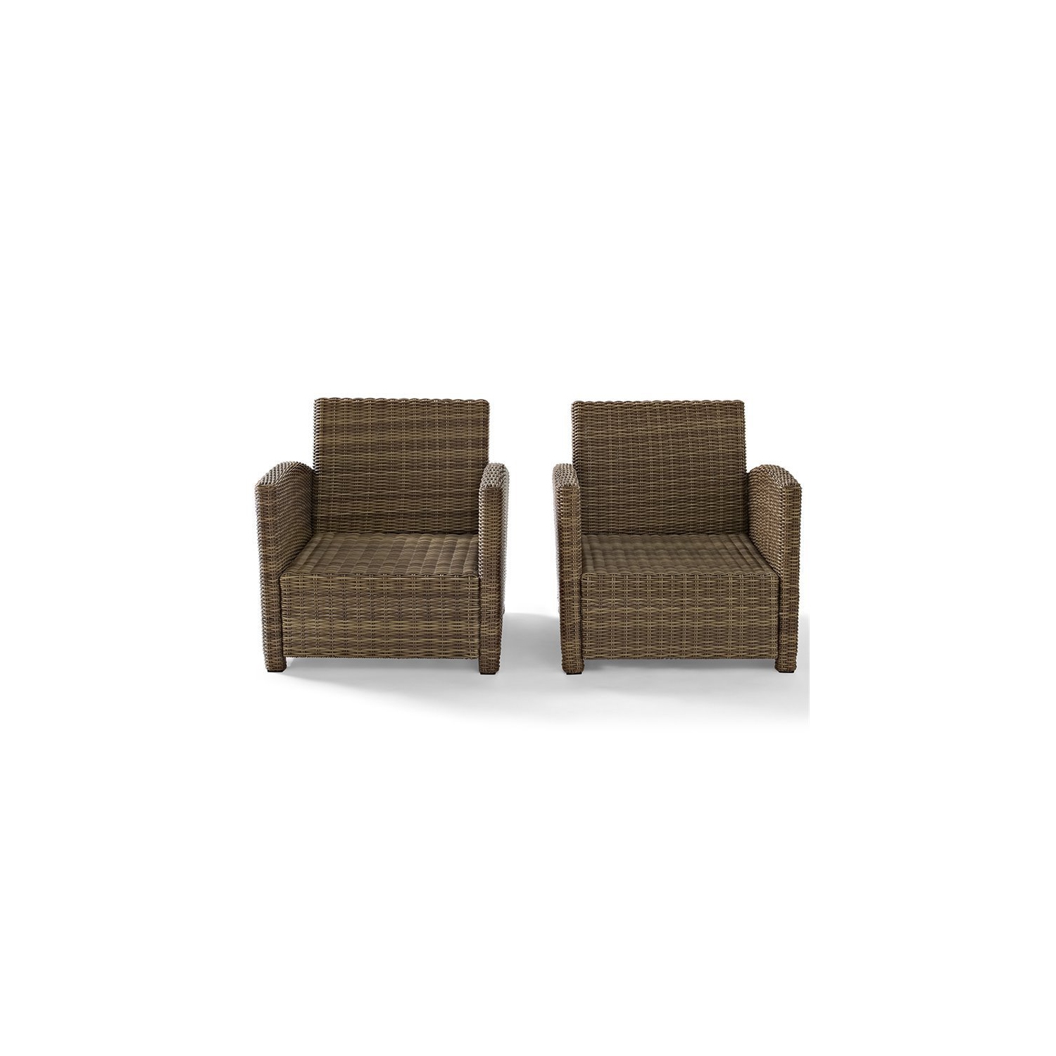 Pemberly Row 2 Piece Outdoor Wicker Seating Set