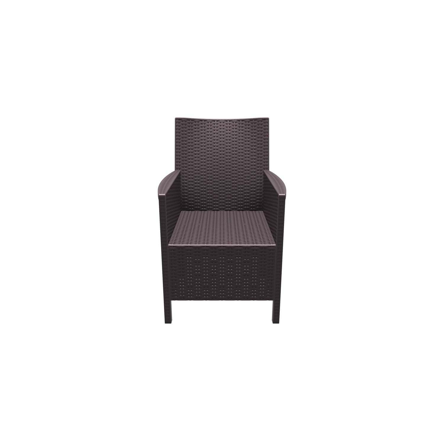 Chaise de jardin en résine aspect WickerLook California de Compamia, brun