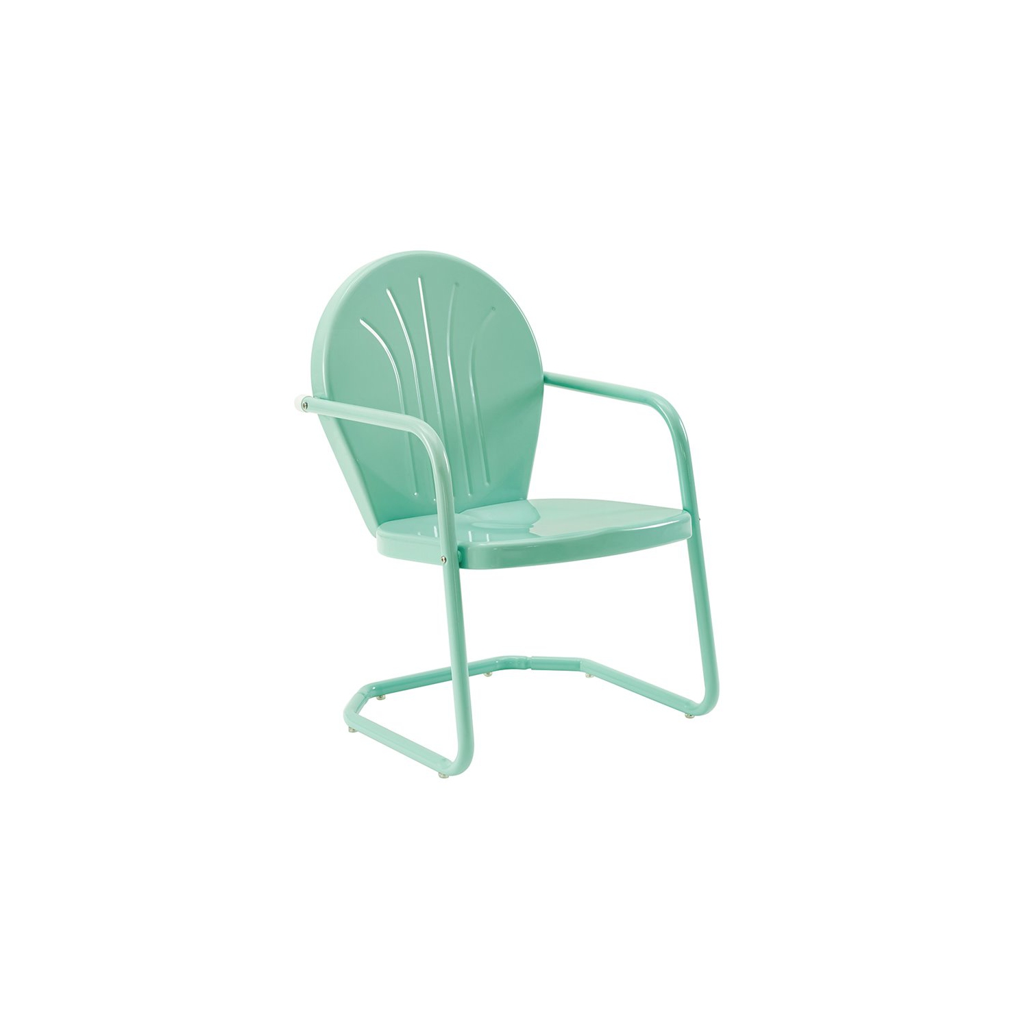 Crosley Griffith Metal Patio Chair in Aqua