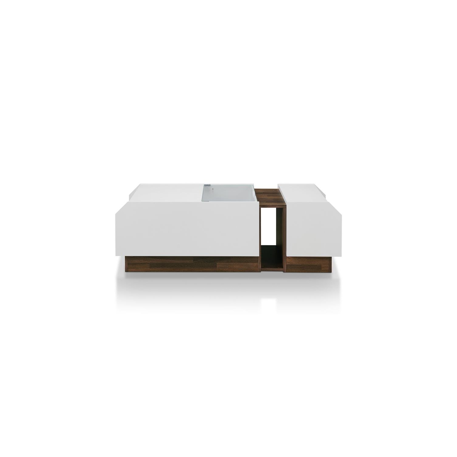 Bowery Hill Contemporary Wood Coffee Table in White