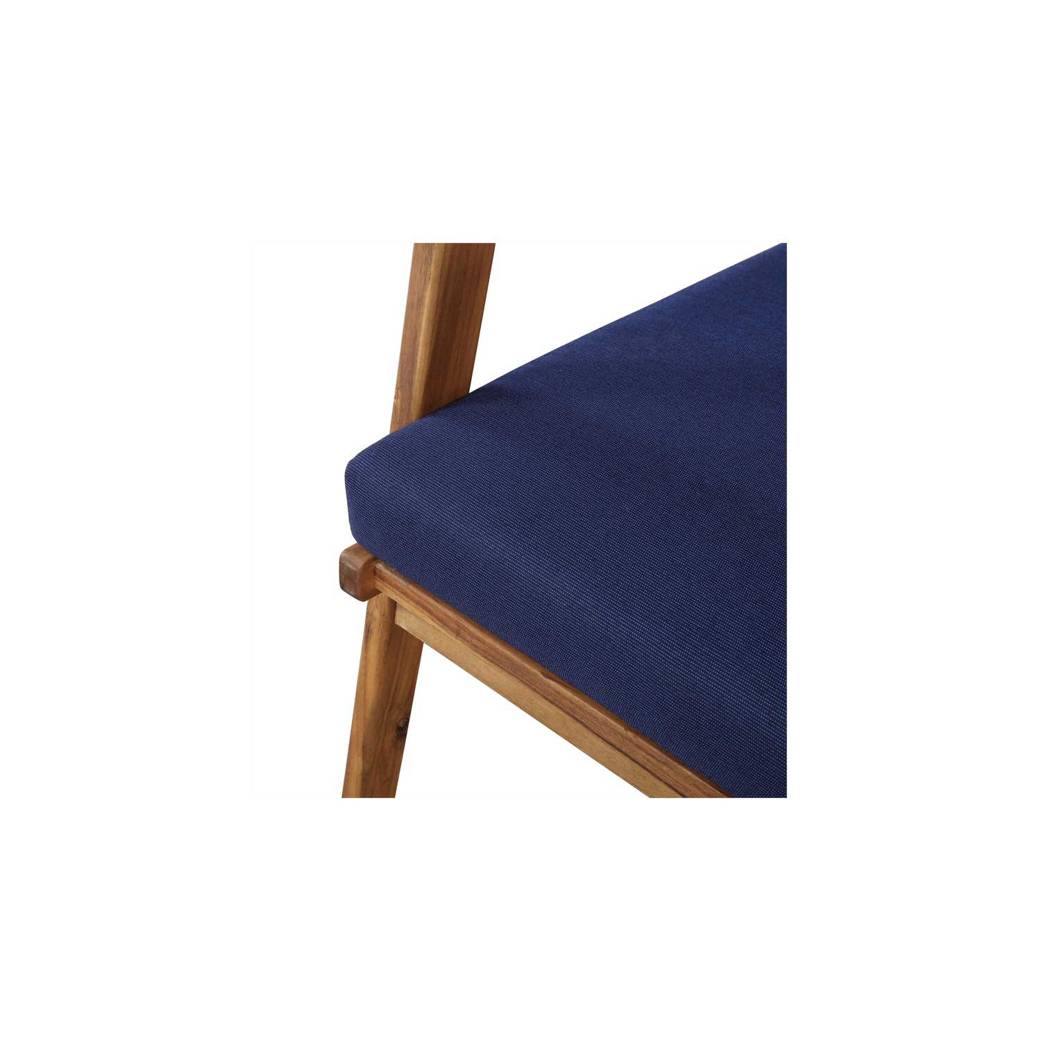 Riverbay Furniture Wood Outdoor Chat Set in Blue