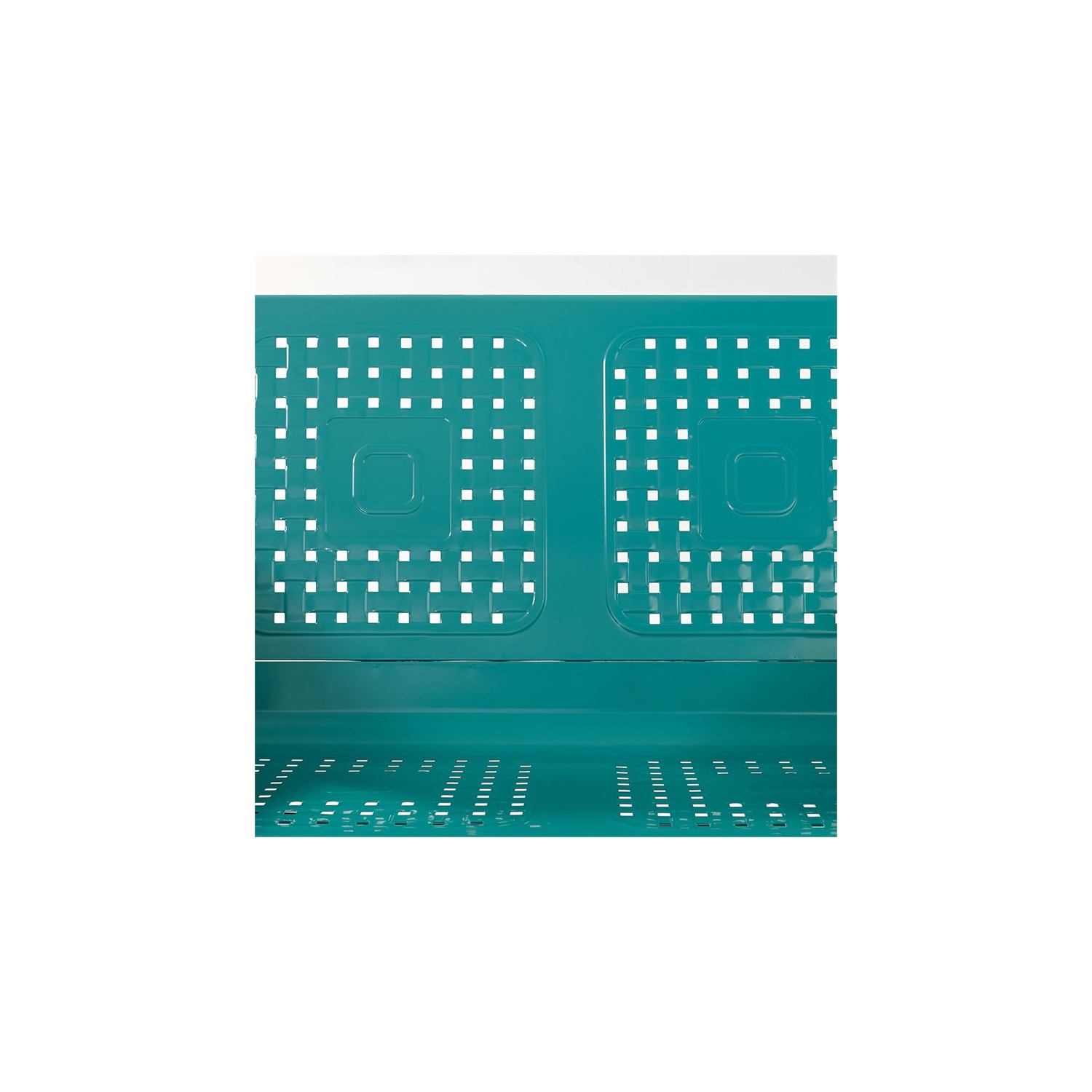 Crosley Bates Metal Gliding Patio Loveseat in Turquoise