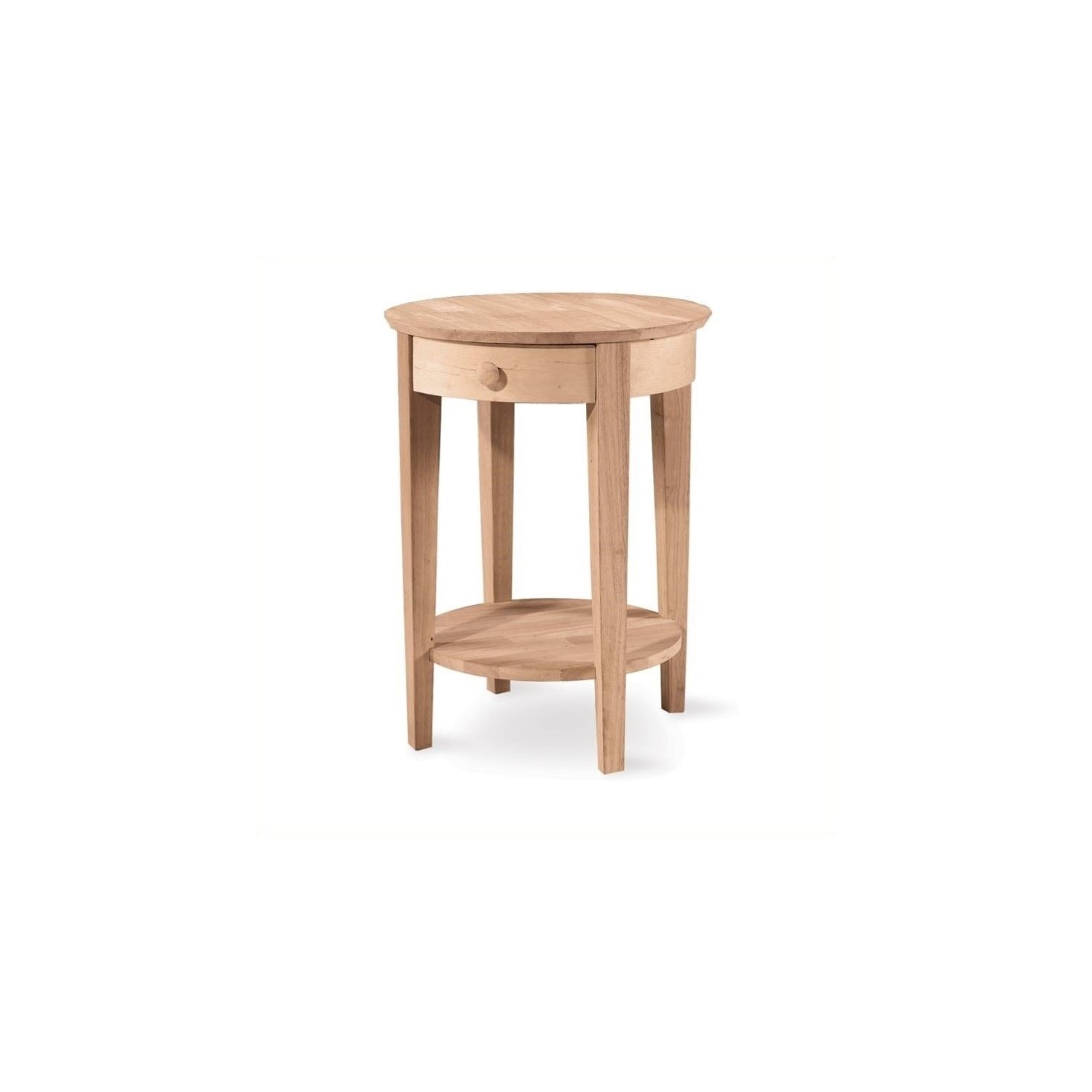 Pemberly Row Unfinished Accent Table with One Drawer