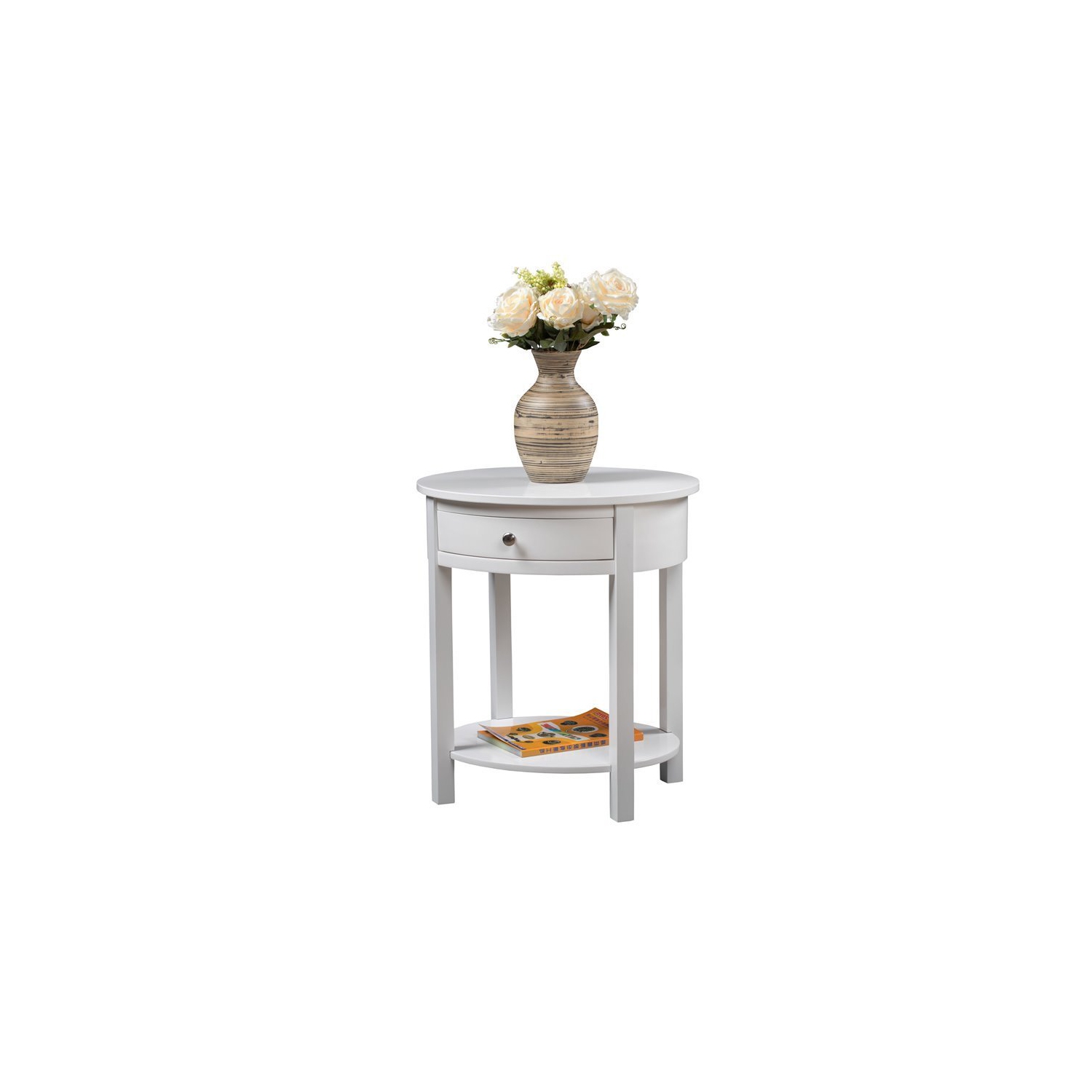 Convenience Concepts Classic Accents Cypress End Table in White Wood Finish