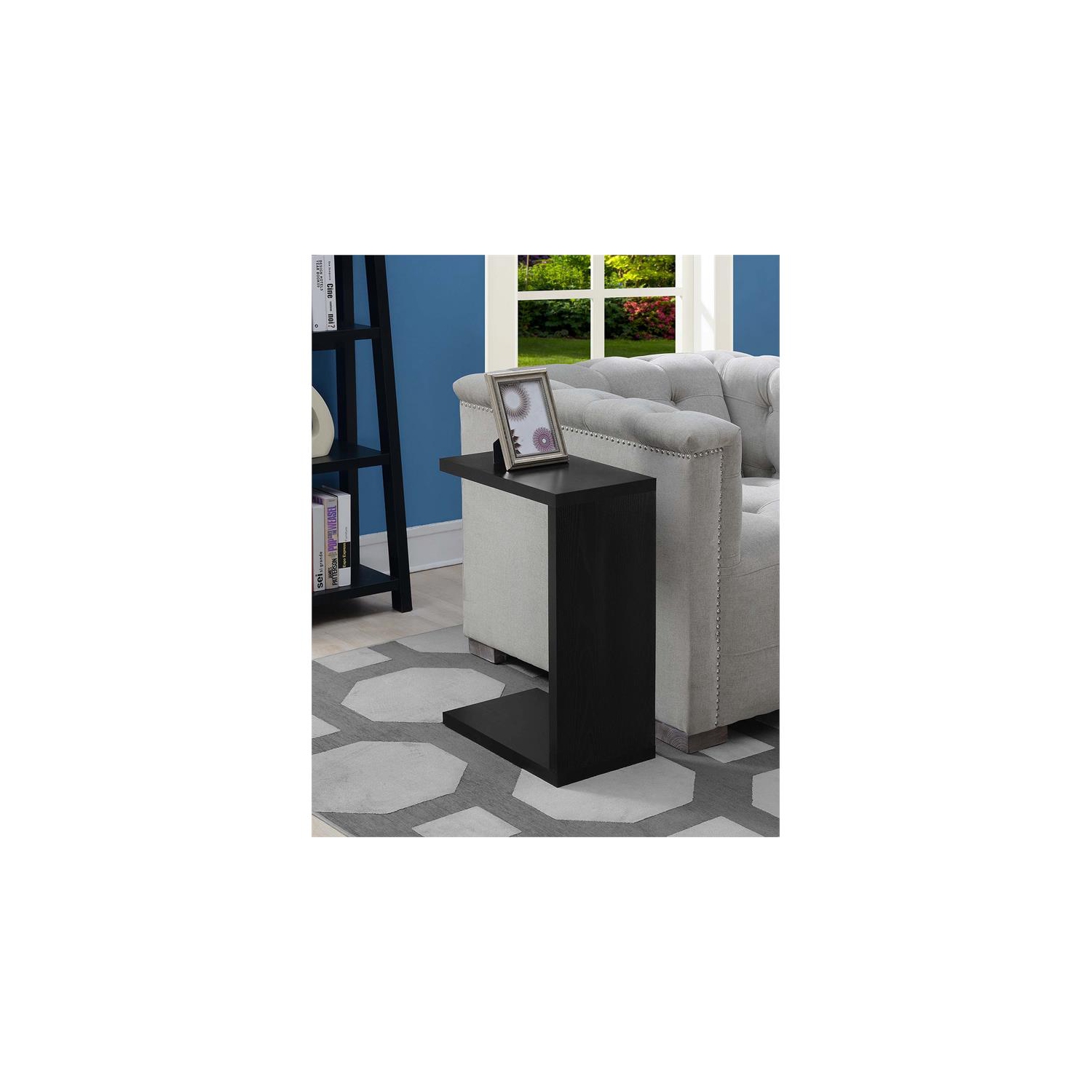 Convenience Concepts Northfield Admiral C End Table in Black Wood Finish