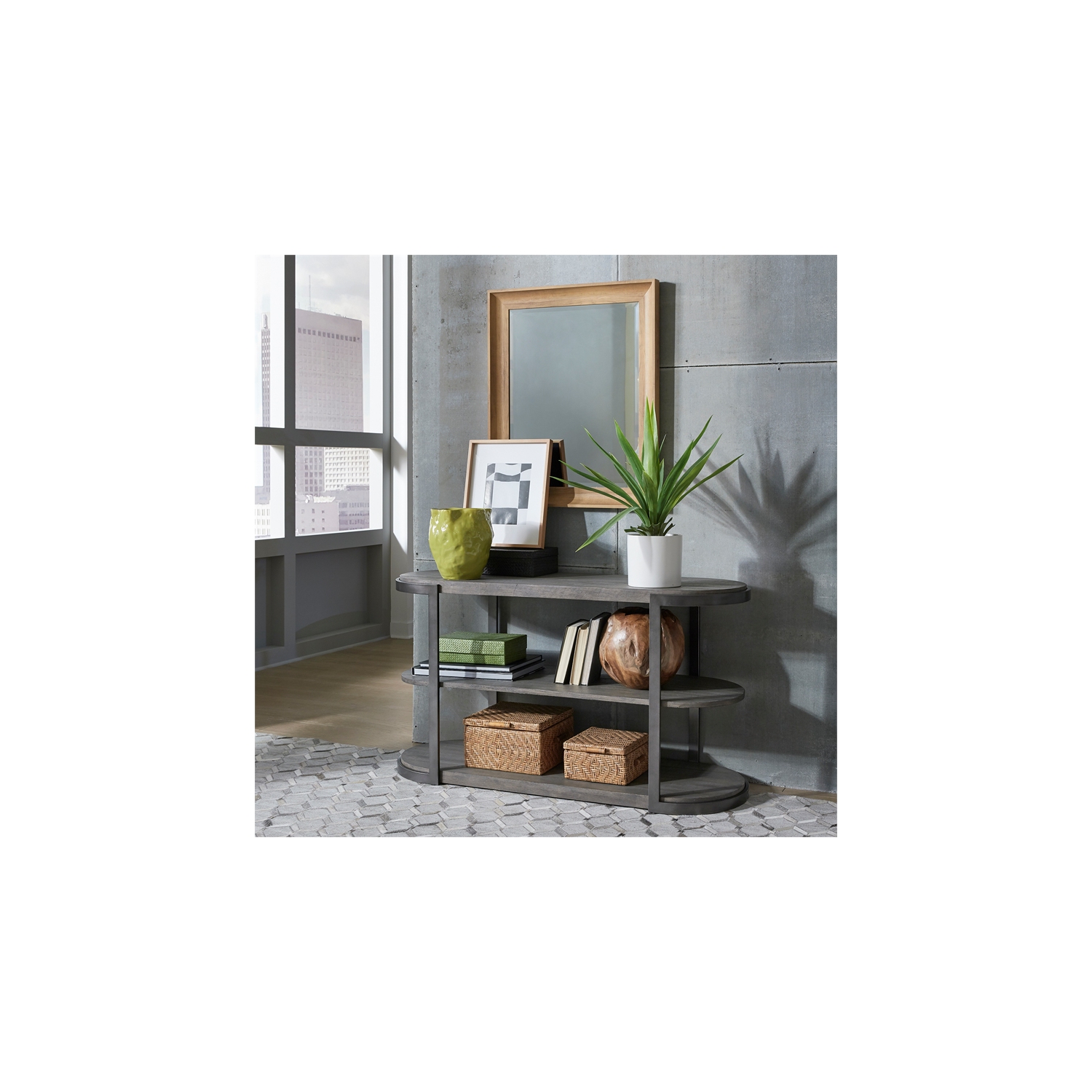Modern View Medium Gray Sofa Table