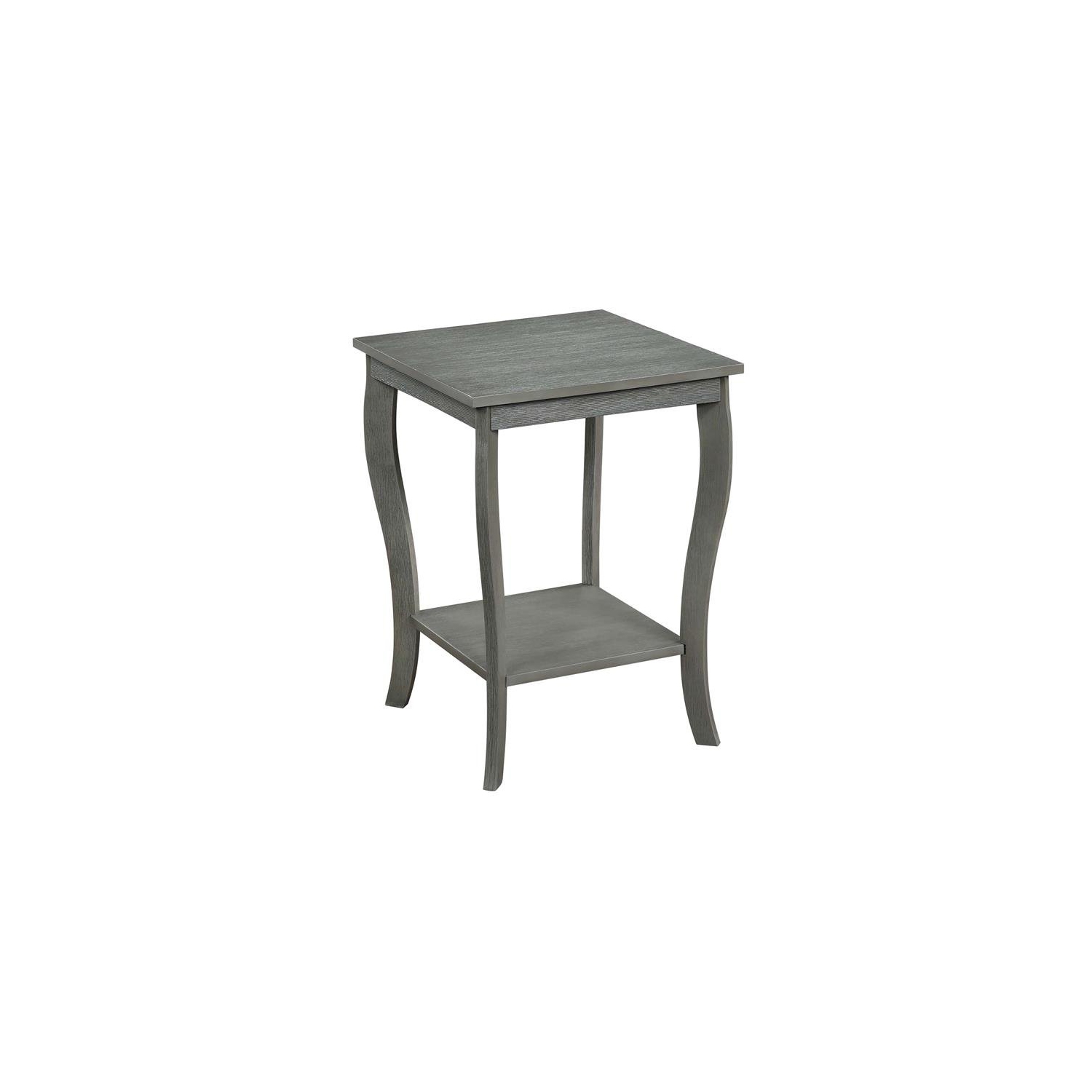 Convenience Concepts American Heritage Square End Table in Gray Wood Finish