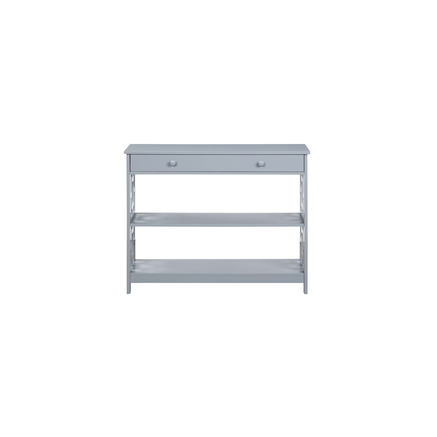 Convenience Concepts Town Square One-Drawer Console Table in Gray Wood Finish