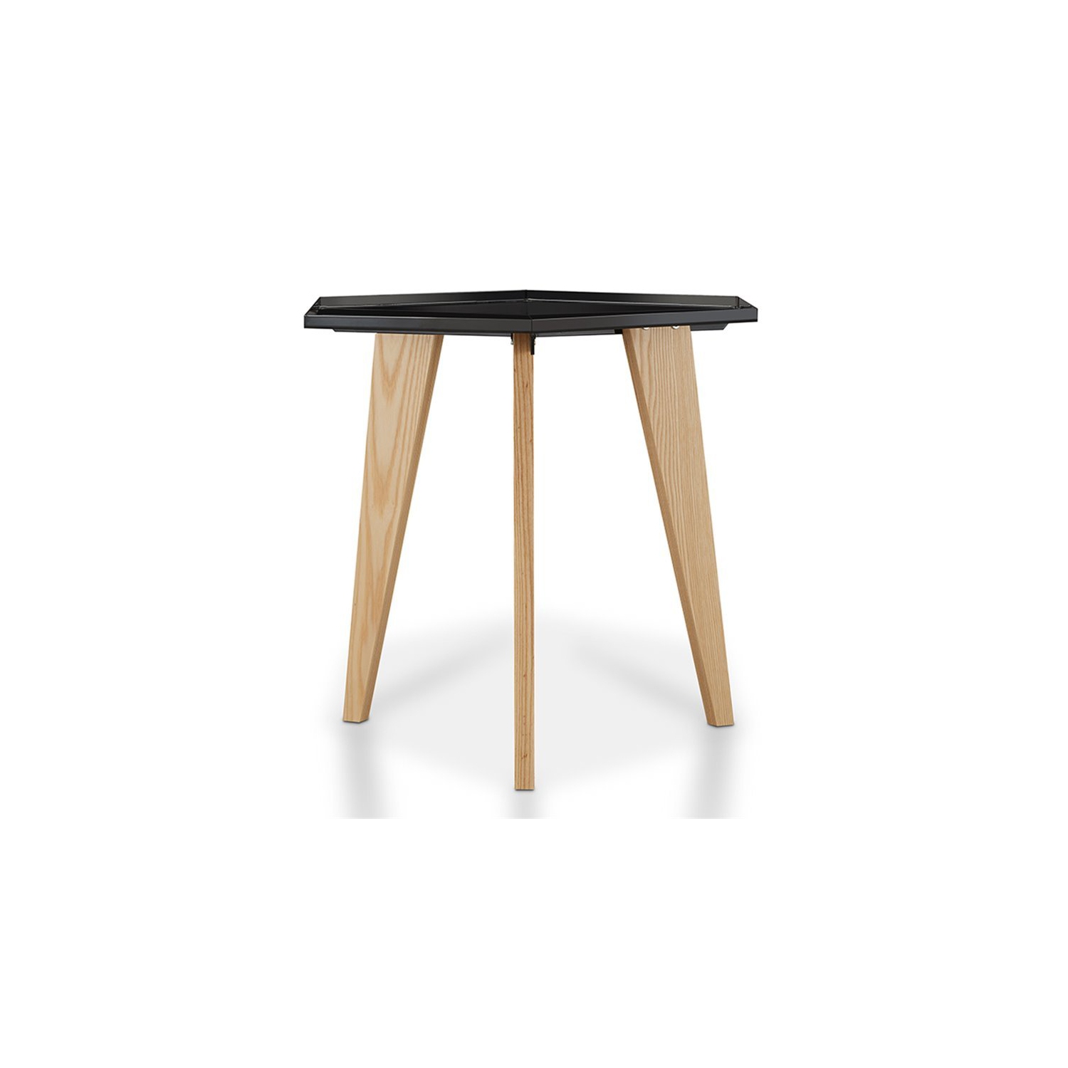 Furniture of America Bok 2-Piece Black Wood Coffee and End Table Set