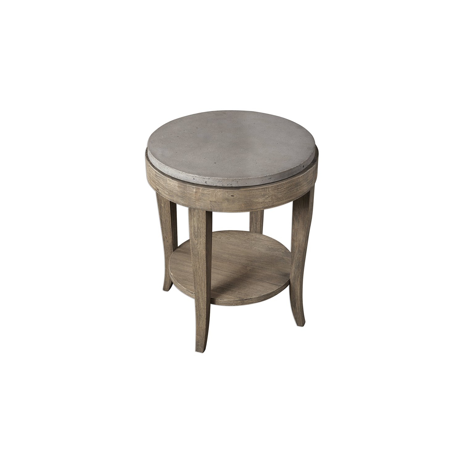 Bowery Hill Contemporary Birch Wood Round Accent Table