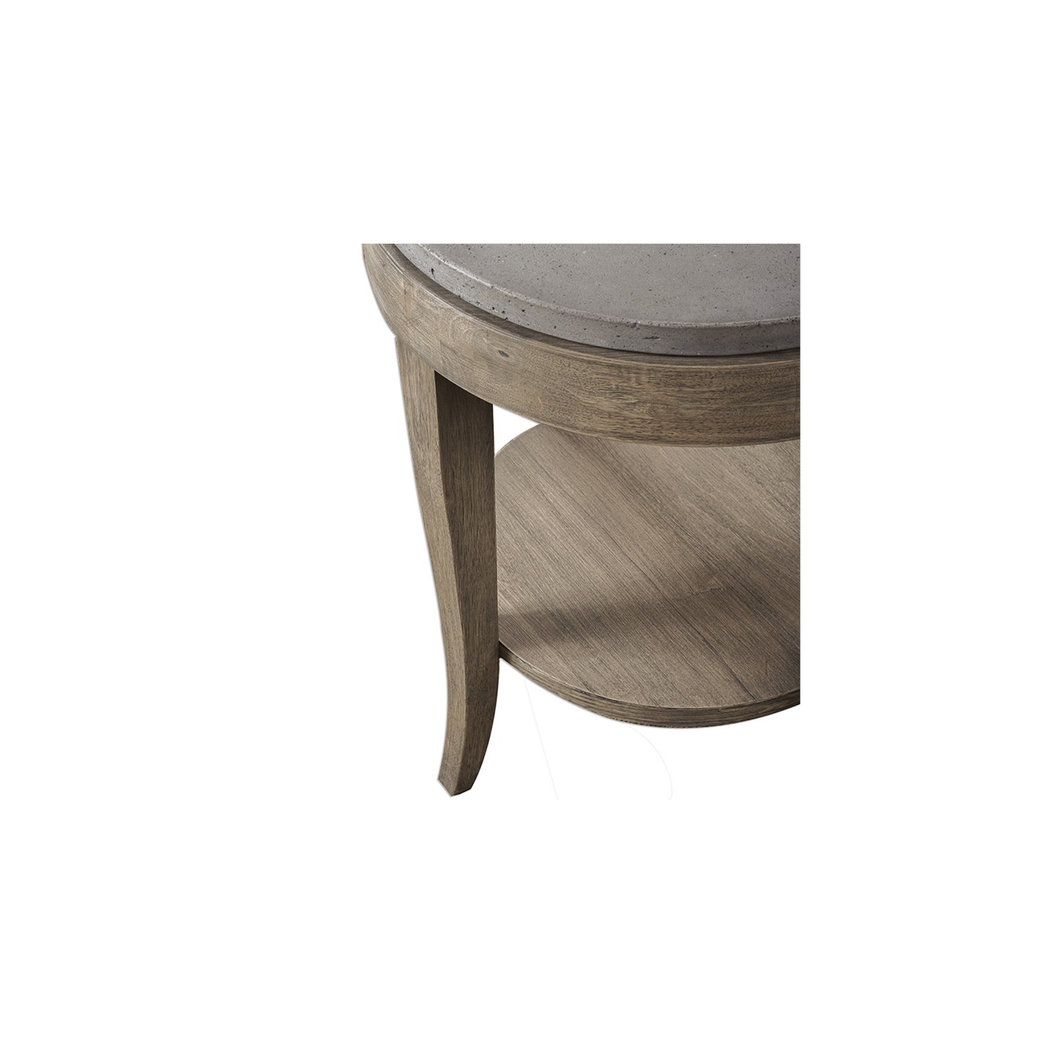 Bowery Hill Contemporary Birch Wood Round Accent Table