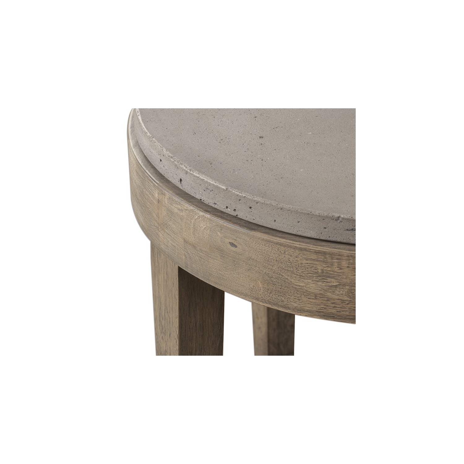 Bowery Hill Contemporary Birch Wood Round Accent Table