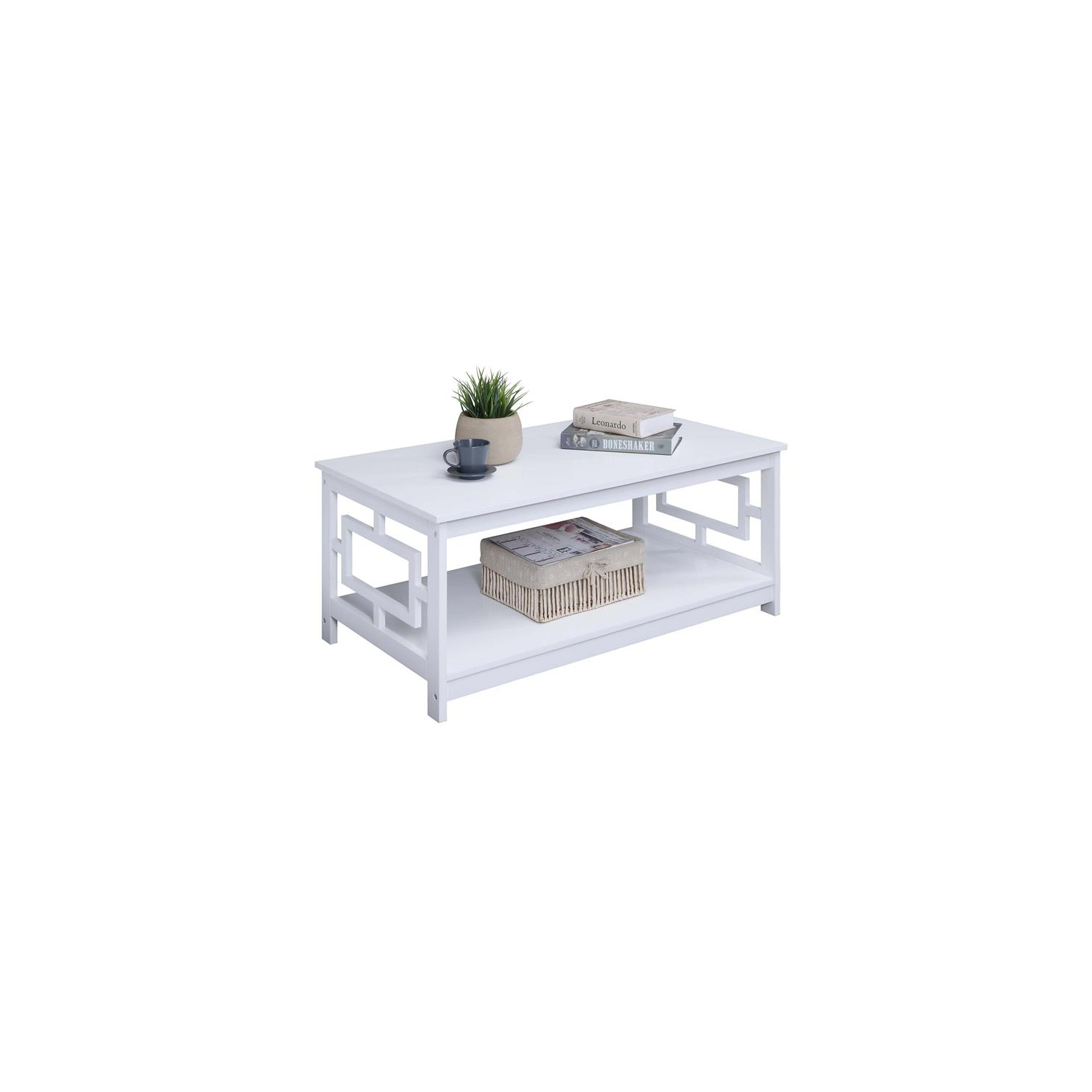 Pemberly Row Coffee Table in White Wood Finish