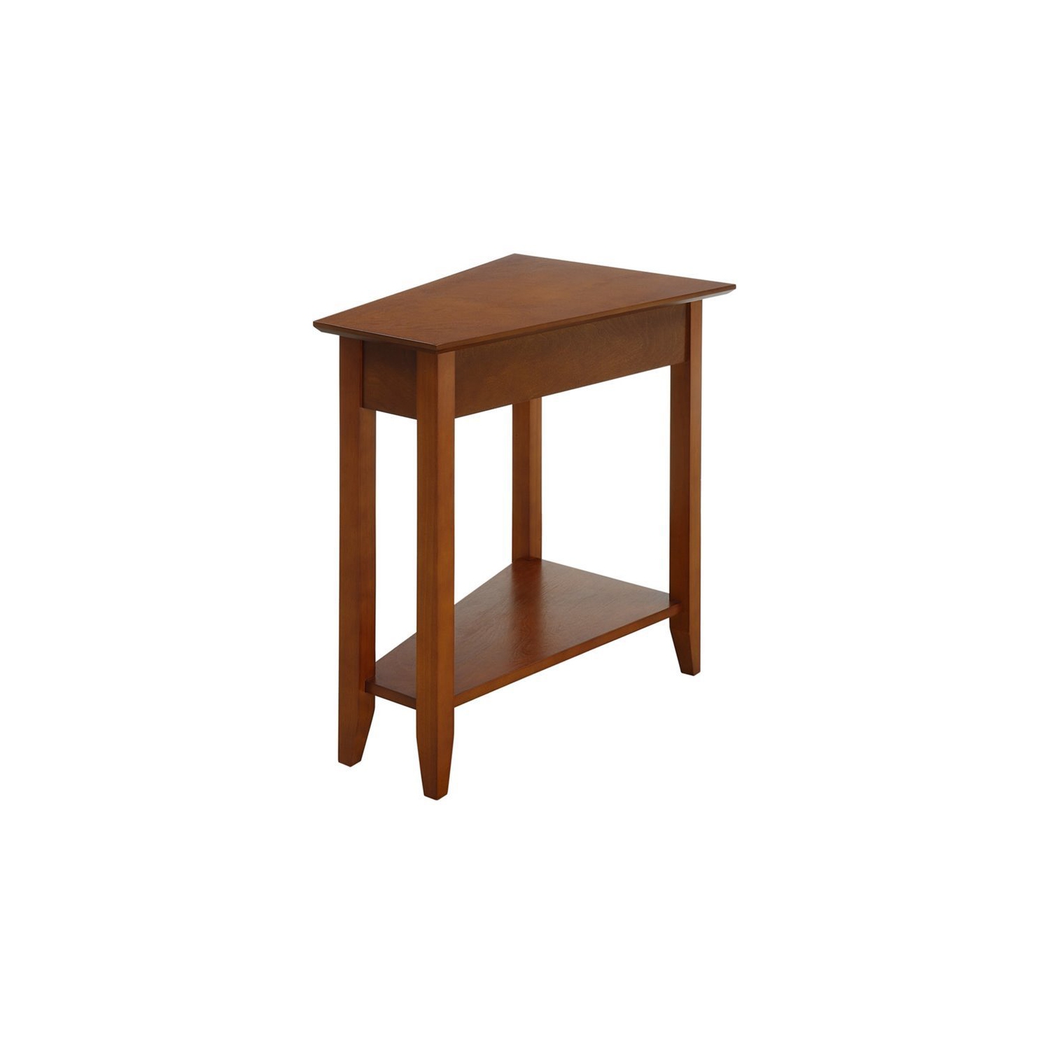 Convenience Concepts American Heritage Wedge End Table in Cherry Wood Finish