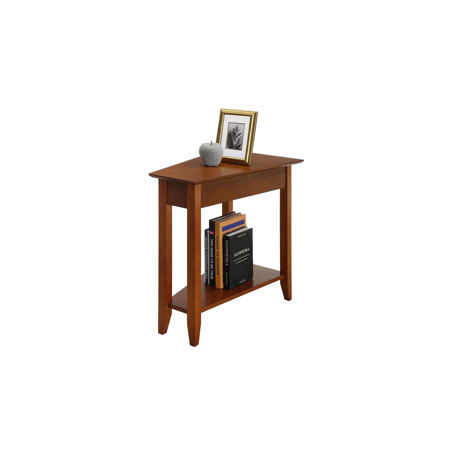 Convenience Concepts American Heritage Wedge End Table in Cherry Wood Finish