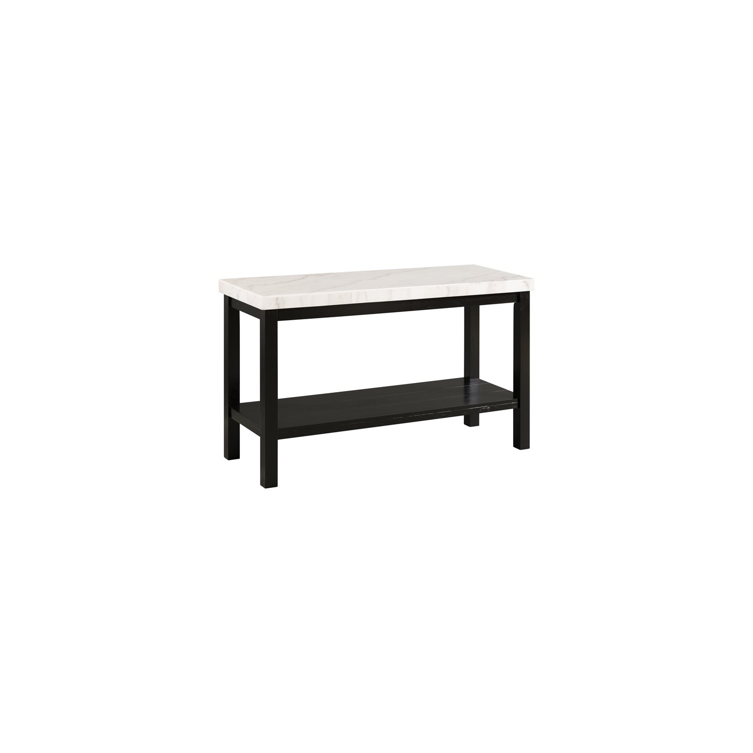 Cadre en bois et console au dessus en marbre Evie de Picket House Furnishings - Blanc - Noir