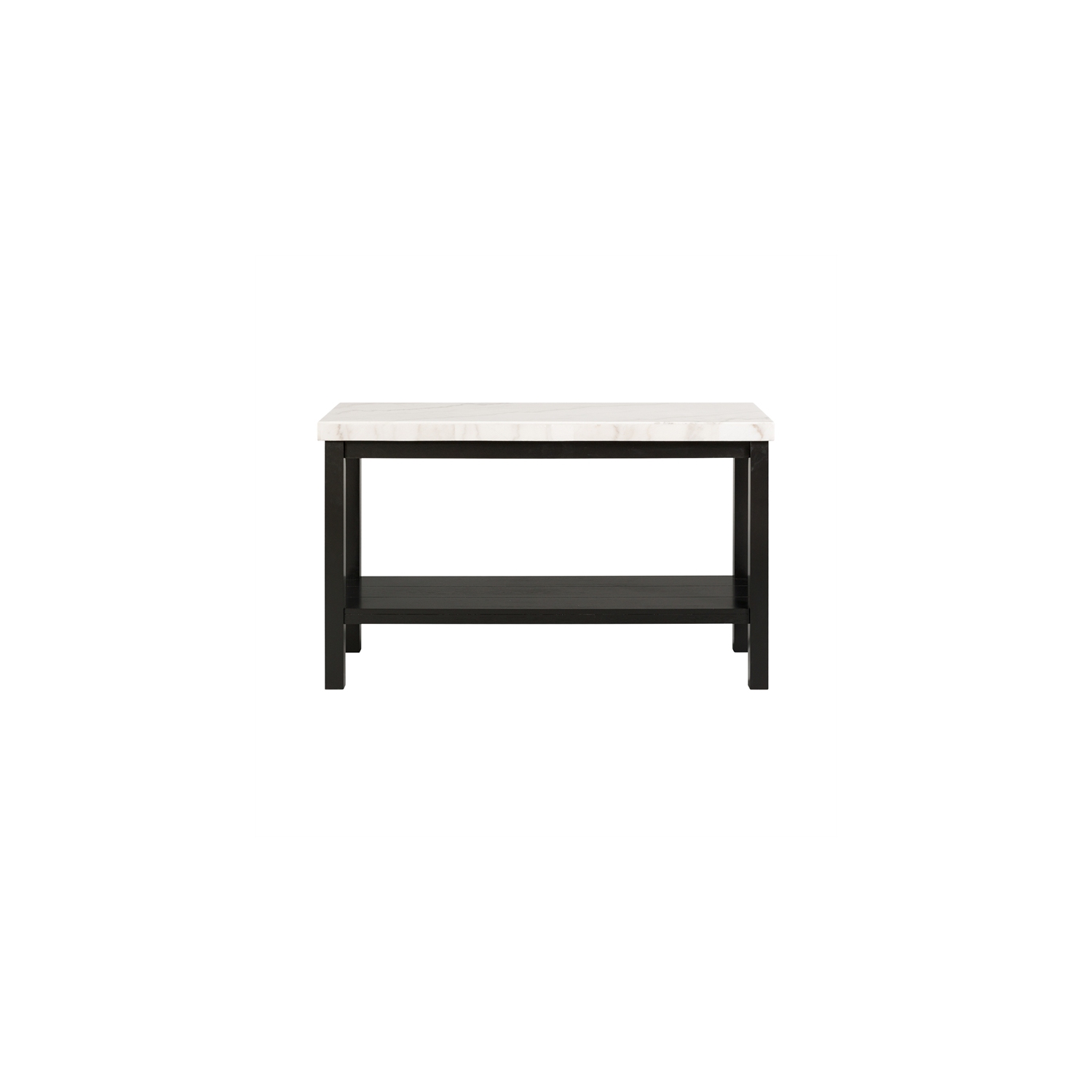 Cadre en bois et console au dessus en marbre Evie de Picket House Furnishings - Blanc - Noir