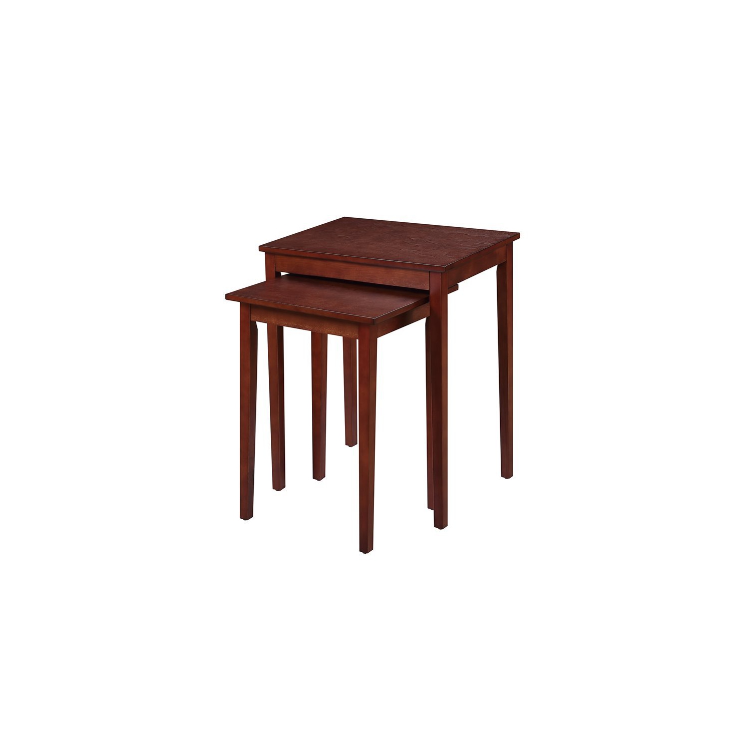 Convenience Concepts American Heritage Nesting End Tables- Mahogany Wood Finish