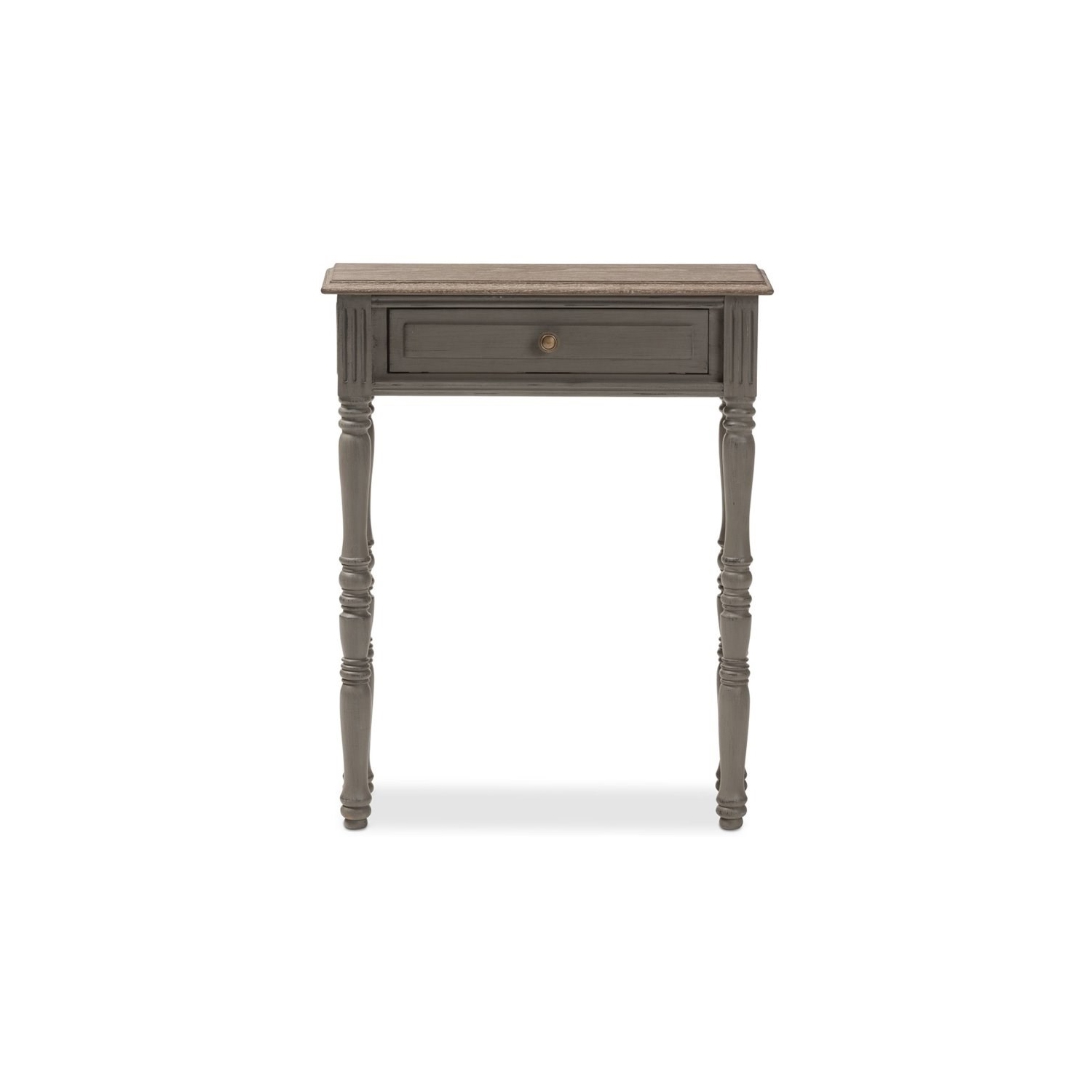Bowery Hill 1 Drawer Console Table in Brown