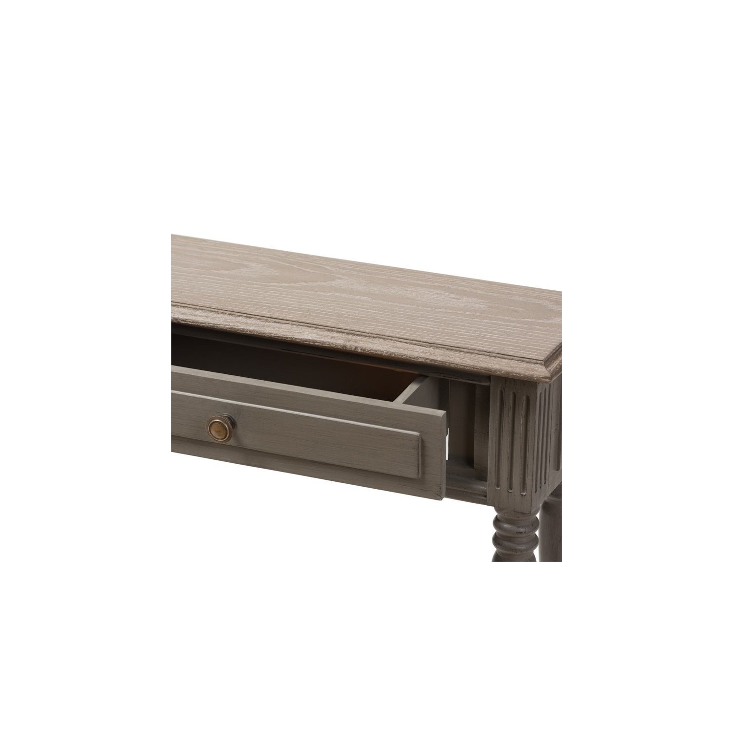 Bowery Hill 1 Drawer Console Table in Brown