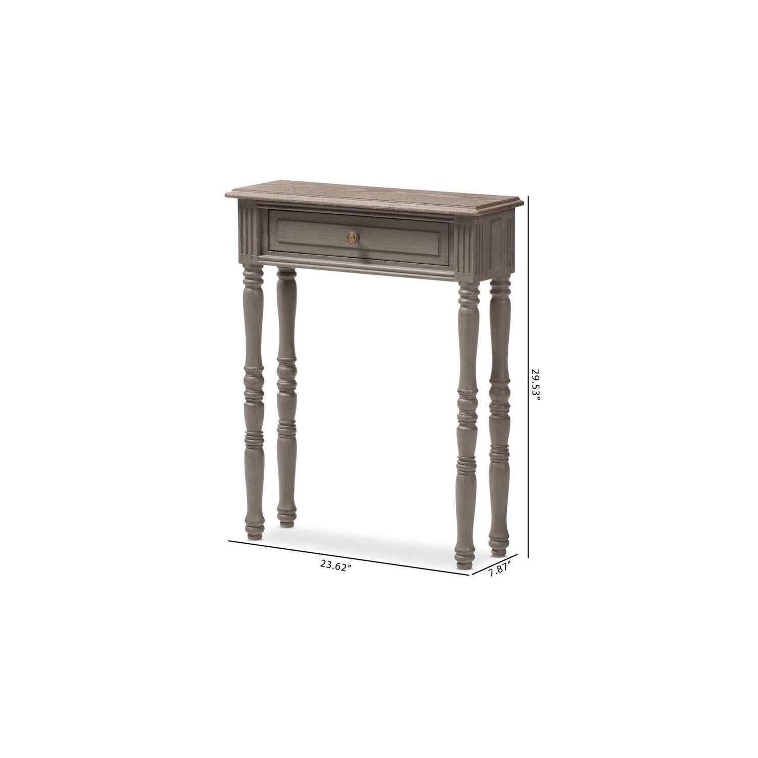 Bowery Hill 1 Drawer Console Table in Brown